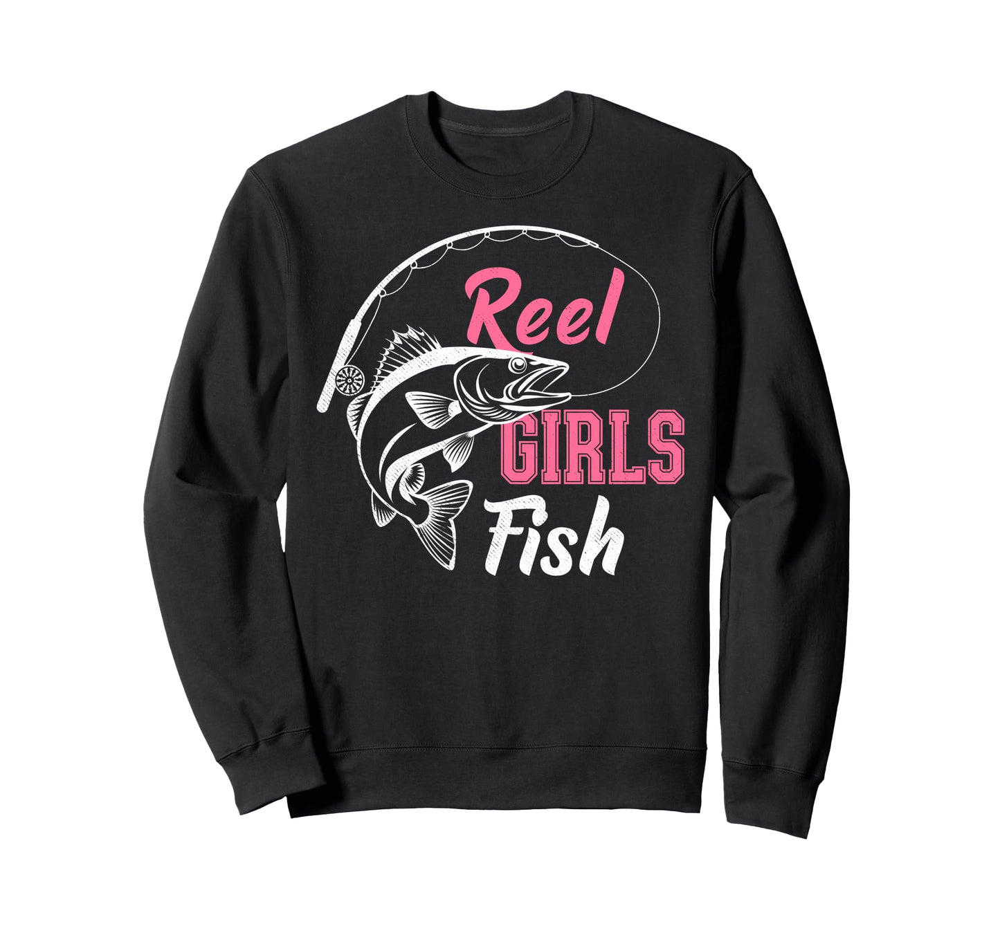 Reel Fish Fisher Mom Bass Fishing Sweatshirt - Trendy Graphic for Adults - T-Shirt, Sweatshirt, Hoodie