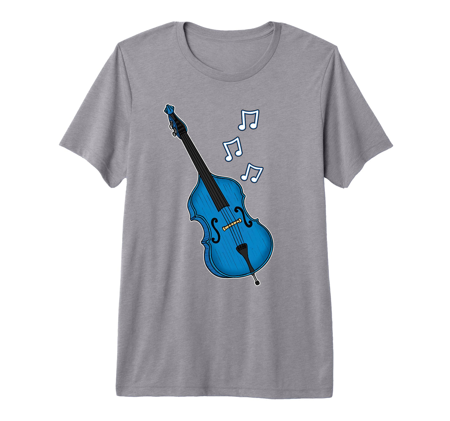 Double Bass Blue Fathers Day Bassist T-Shirt - Graphic Print for Adults - T-Shirt, Sweatshirt, Hoodie