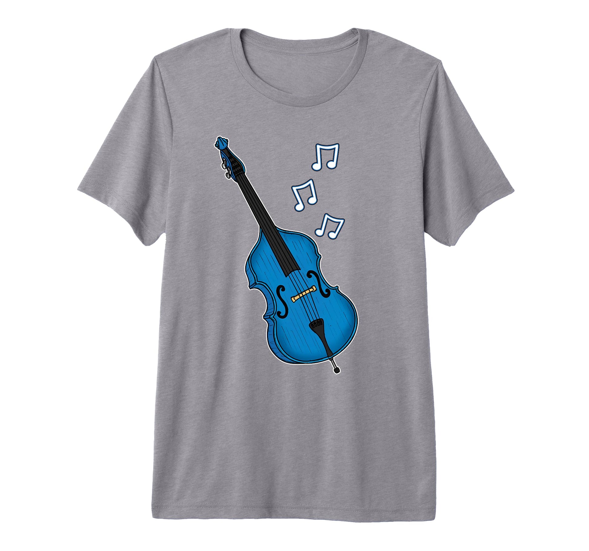 Double Bass Blue Fathers Day Bassist T-Shirt - Graphic Print for Adults - T-Shirt, Sweatshirt, Hoodie
