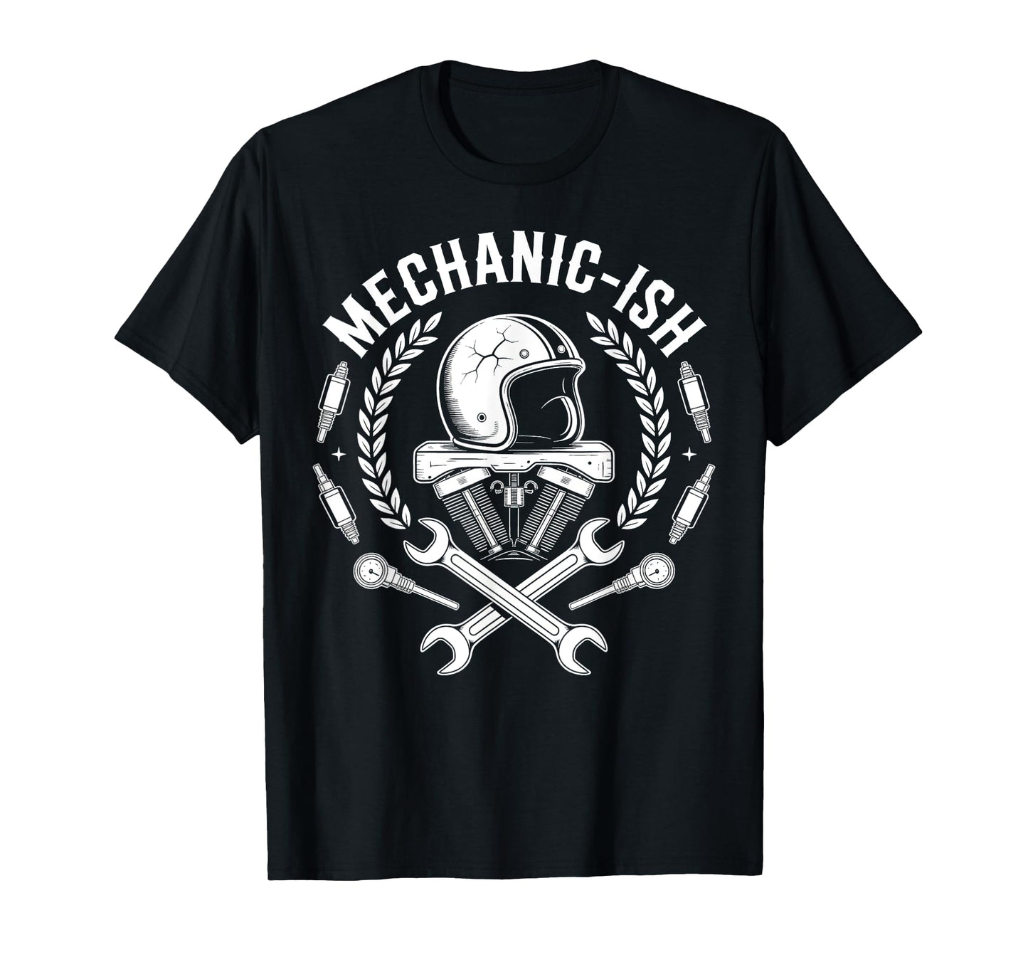 Mechanic Ish Motorcycle Grandpa Dad T-Shirt - Custom Art Print Men Women - T-Shirt, Sweatshirt, Hoodie