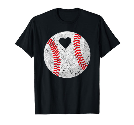Baseball Heart Mom Dad T-Shirt - Casual Everyday Wear for Adults - T-Shirt, Sweatshirt, Hoodie