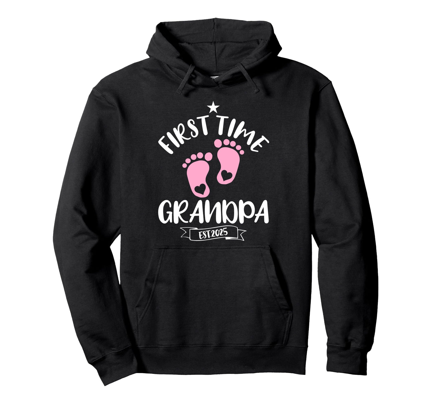 First Time Grandpa 2025 Promoted To Hoodie - Trendy Graphic for Adults - T-Shirt, Sweatshirt, Hoodie