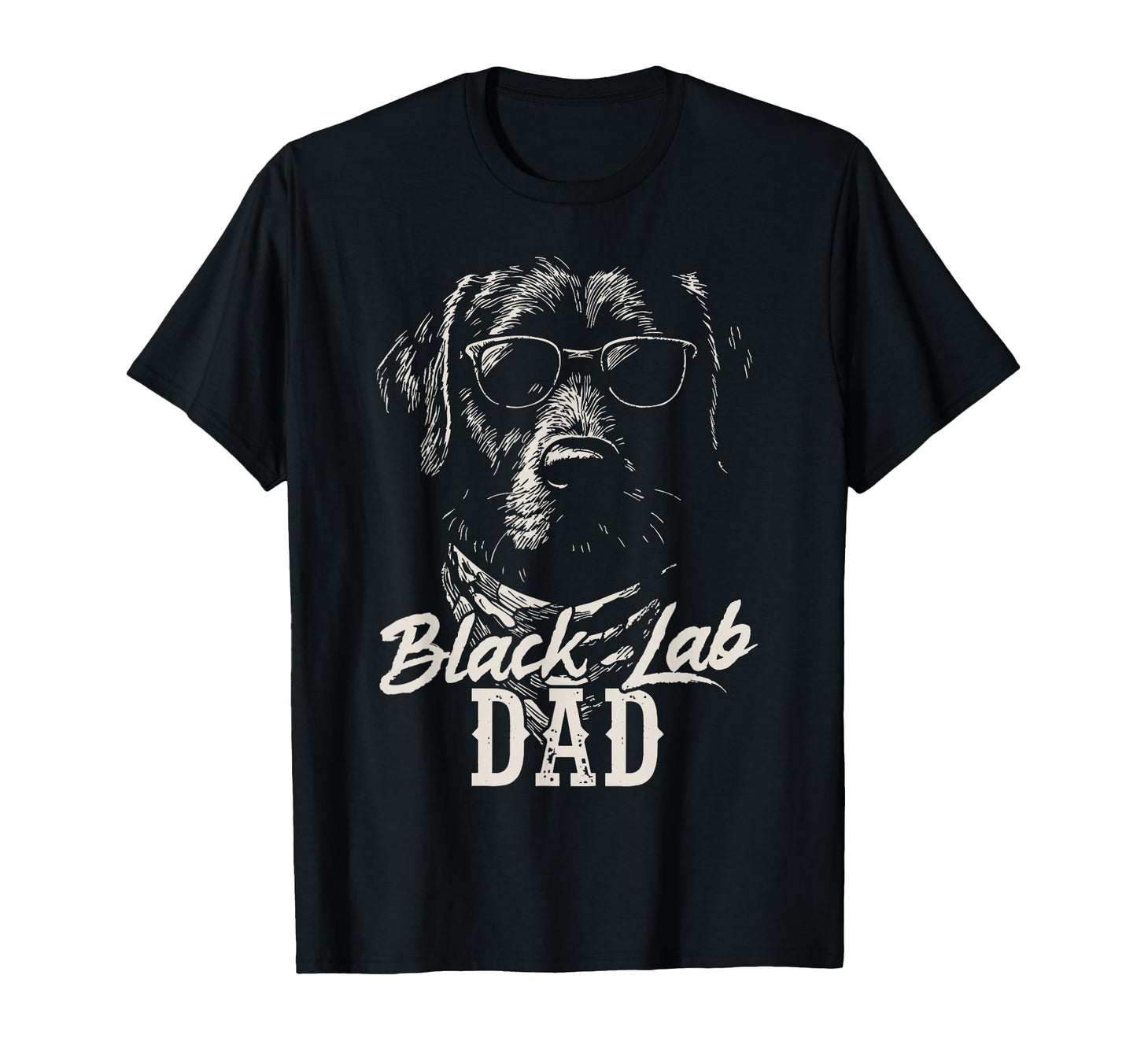 Black Lab Dad Hunting Dog Marsh Scene T-Shirt - Fun Novelty Design Unisex - T-Shirt, Sweatshirt, Hoodie