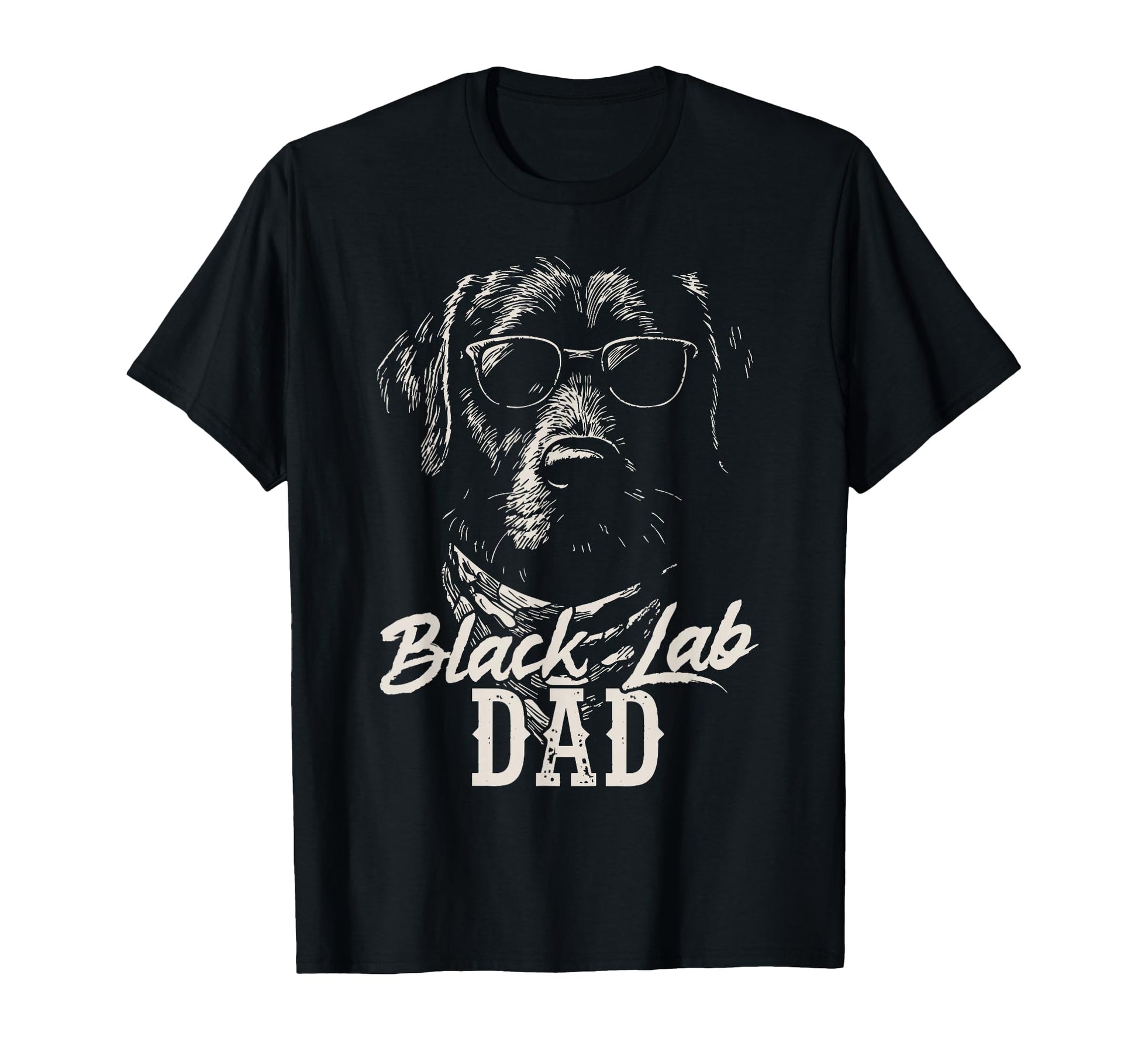 Black Lab Dad Hunting Dog Marsh Scene T-Shirt - Fun Novelty Design Unisex - T-Shirt, Sweatshirt, Hoodie