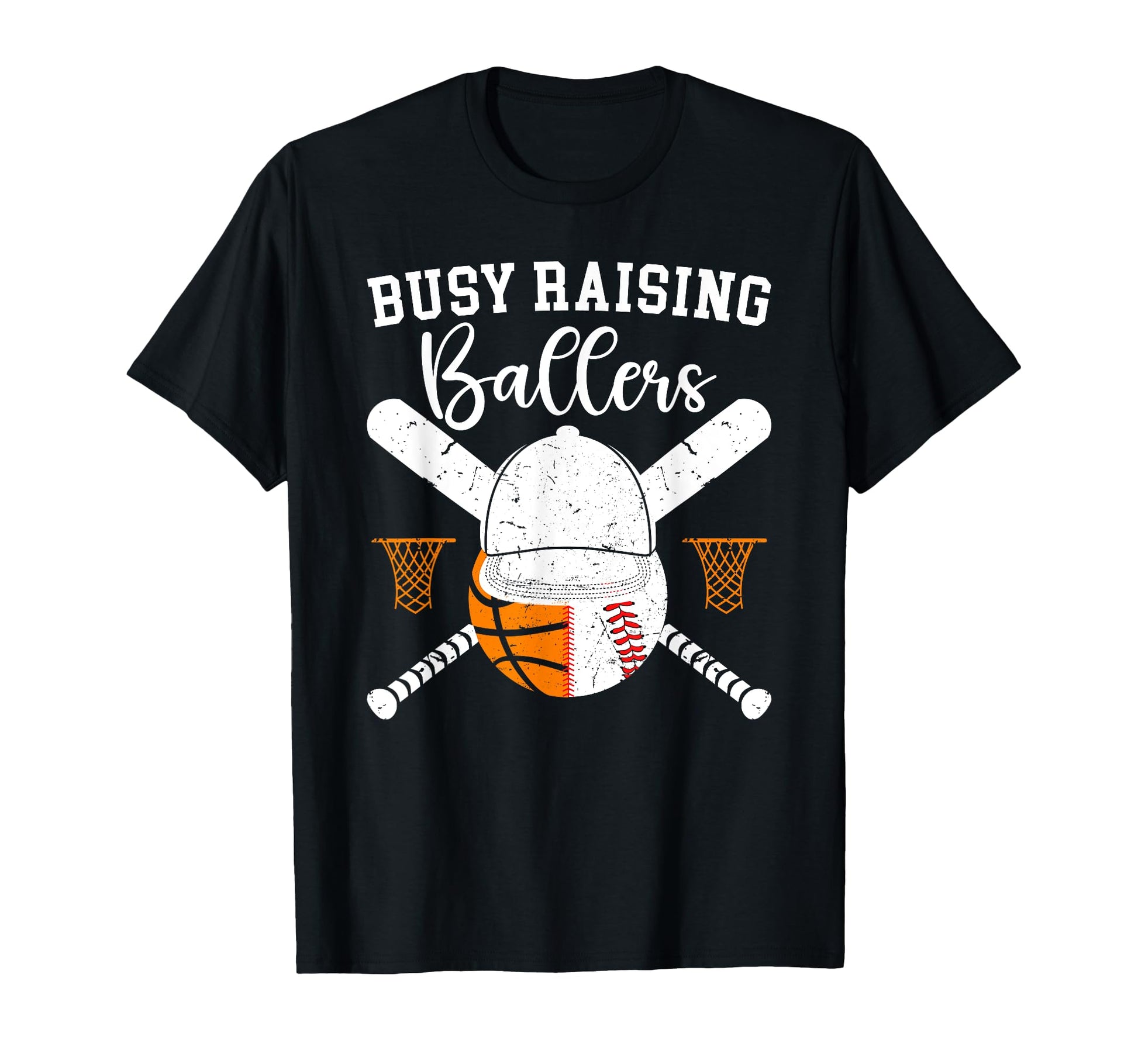 Busy Raising Ballers Basketball T-Shirt - Minimalist Print Men Women - T-Shirt, Sweatshirt, Hoodie