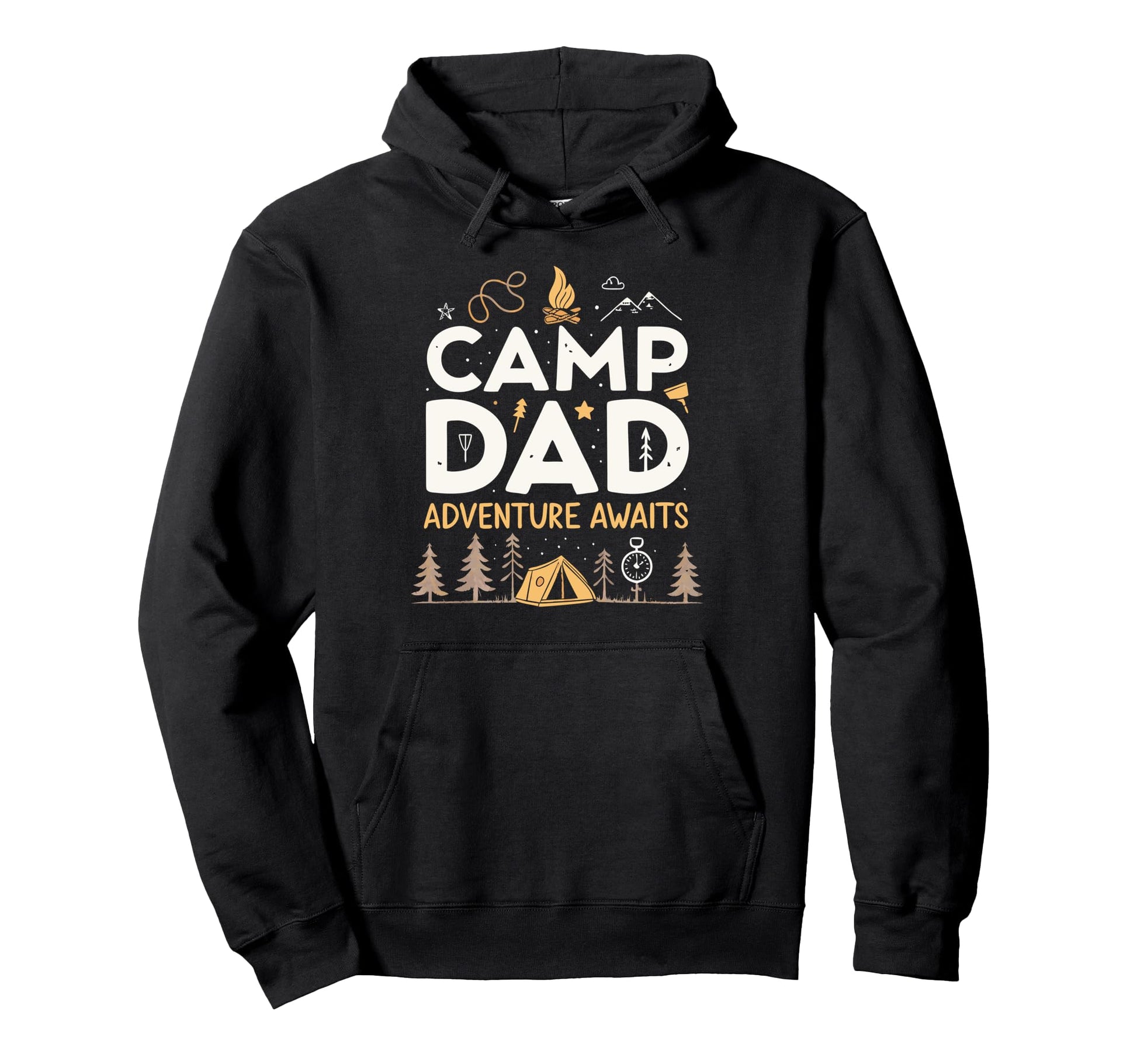 Fathers Day Adventure Awaits Camping Hoodie - Trendy Graphic for Adults - T-Shirt, Sweatshirt, Hoodie