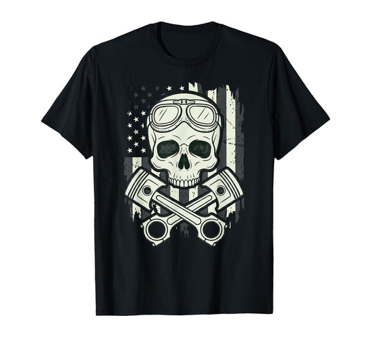 American Flag Motorcycle Motorcycles T-Shirt - Novelty Apparel Unisex - T-Shirt, Sweatshirt, Hoodie