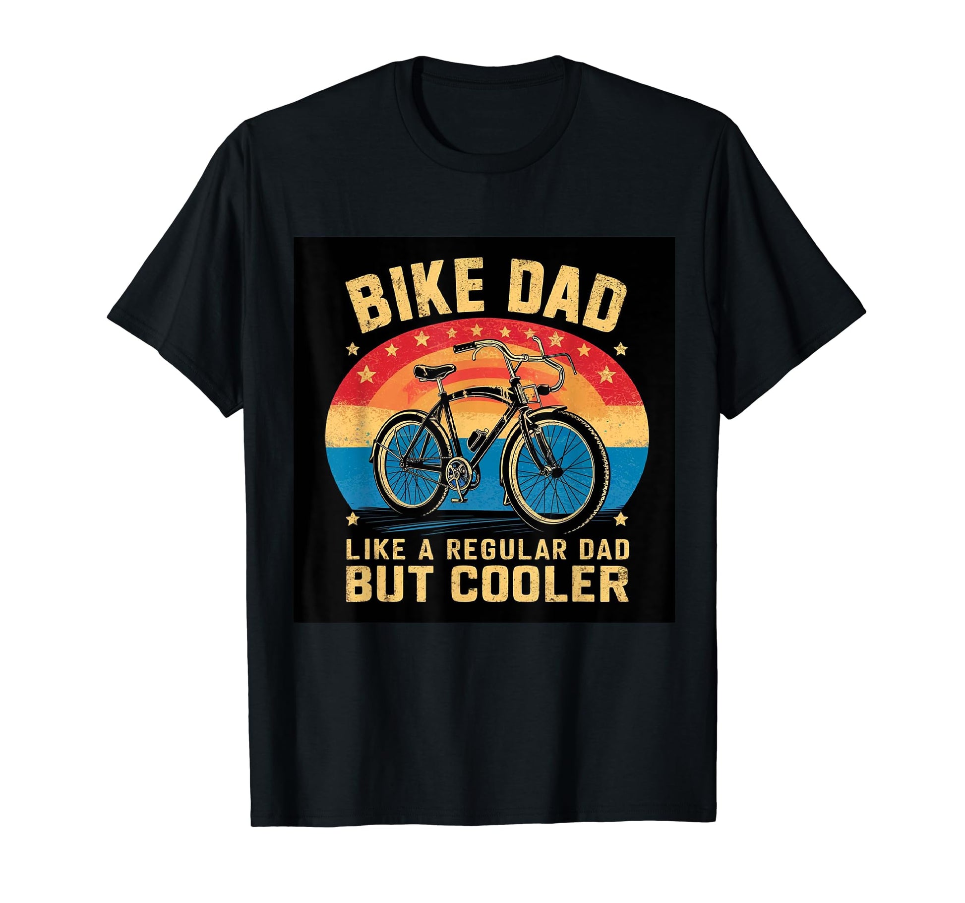 Bike Dad Like Regular Dad But Cooler T-Shirt - Custom Art Print Unisex - T-Shirt, Sweatshirt, Hoodie