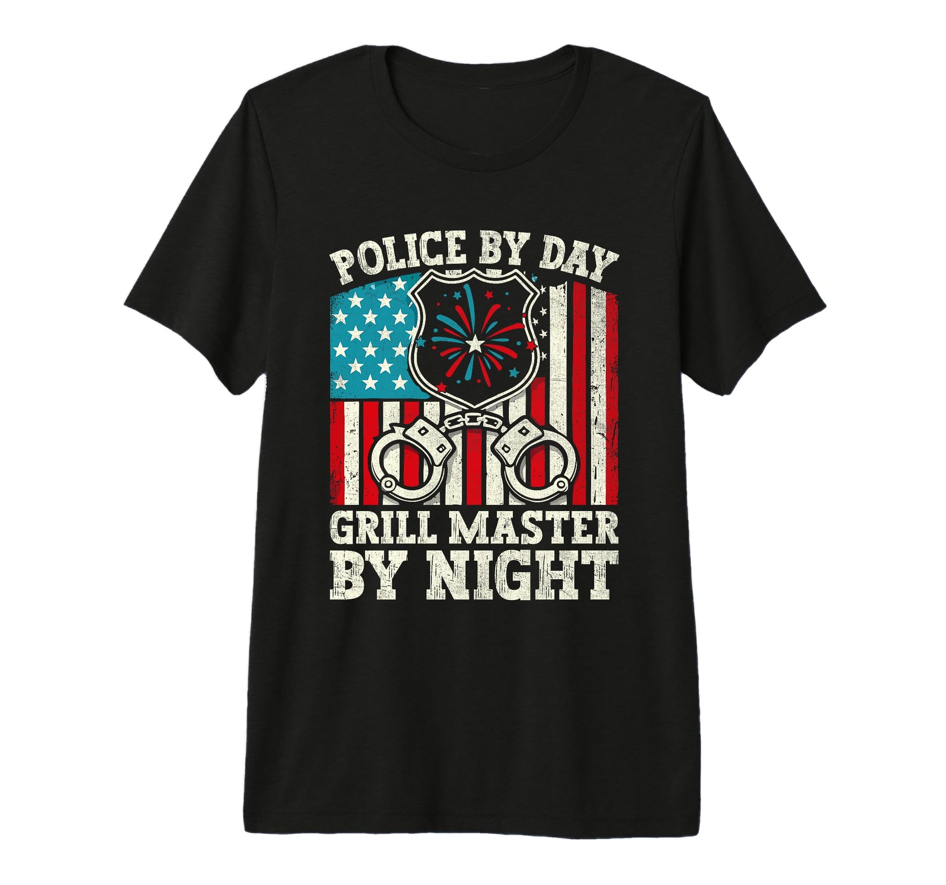 Funny Police Dad 4Th July American T-Shirt - Novelty Apparel Men Women - T-Shirt, Sweatshirt, Hoodie