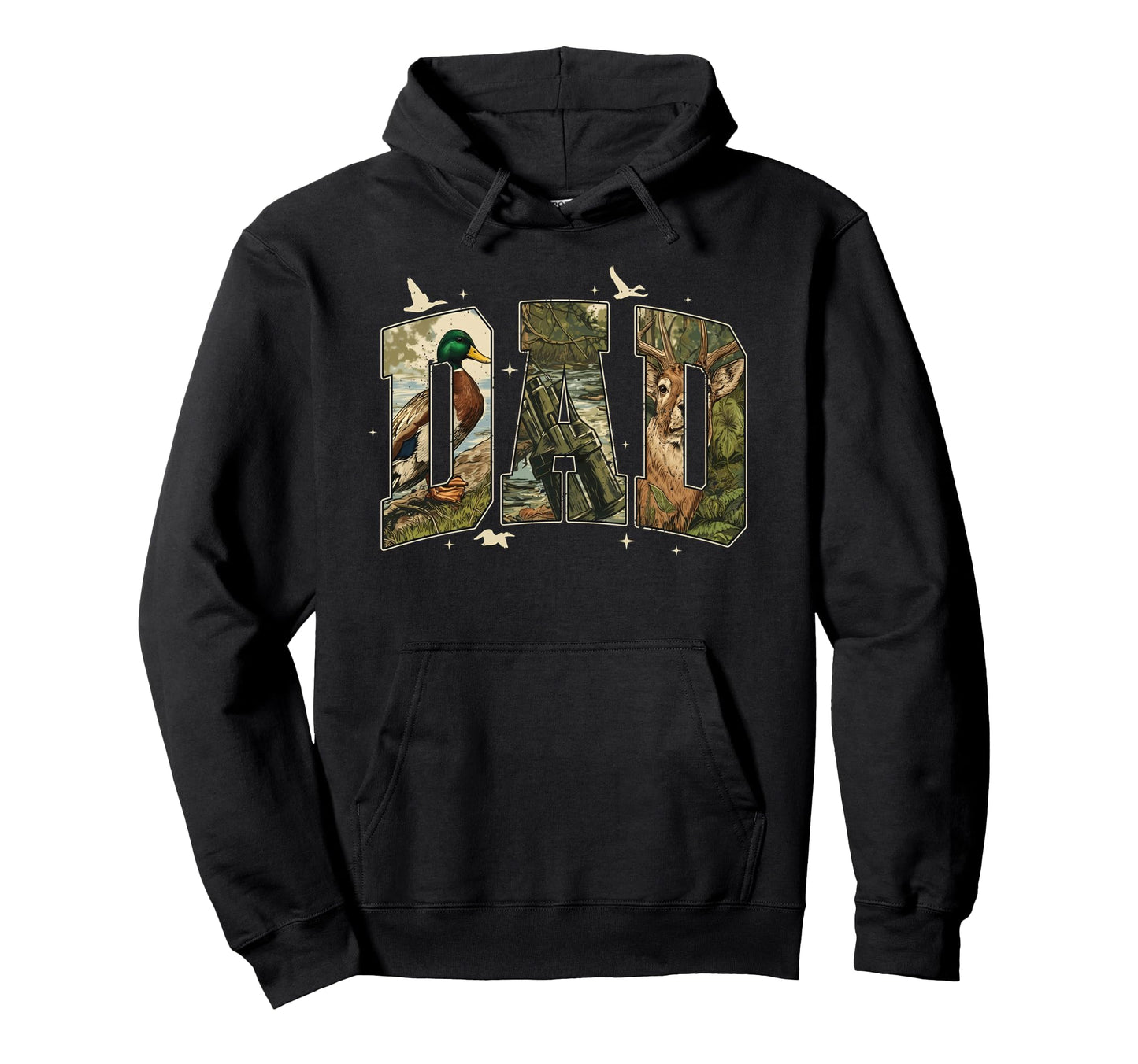 Camo Duck Hunting Dad Old Camo Dad Hoodie - Fun Novelty Design Men Women - T-Shirt, Sweatshirt, Hoodie