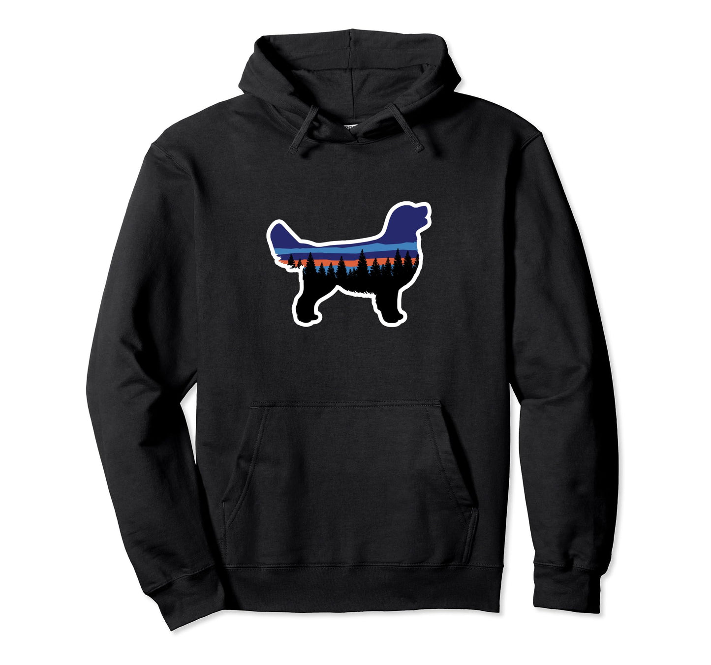 Golden Retriever Dog Trail Hiking Hoodie - Fun Novelty Design Men Women - T-Shirt, Sweatshirt, Hoodie