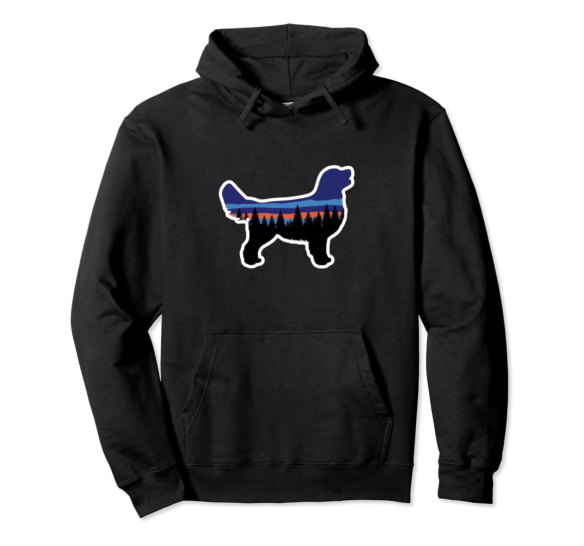 Golden Retriever Dog Trail Hiking Hoodie - Fun Novelty Design Men Women - T-Shirt, Sweatshirt, Hoodie