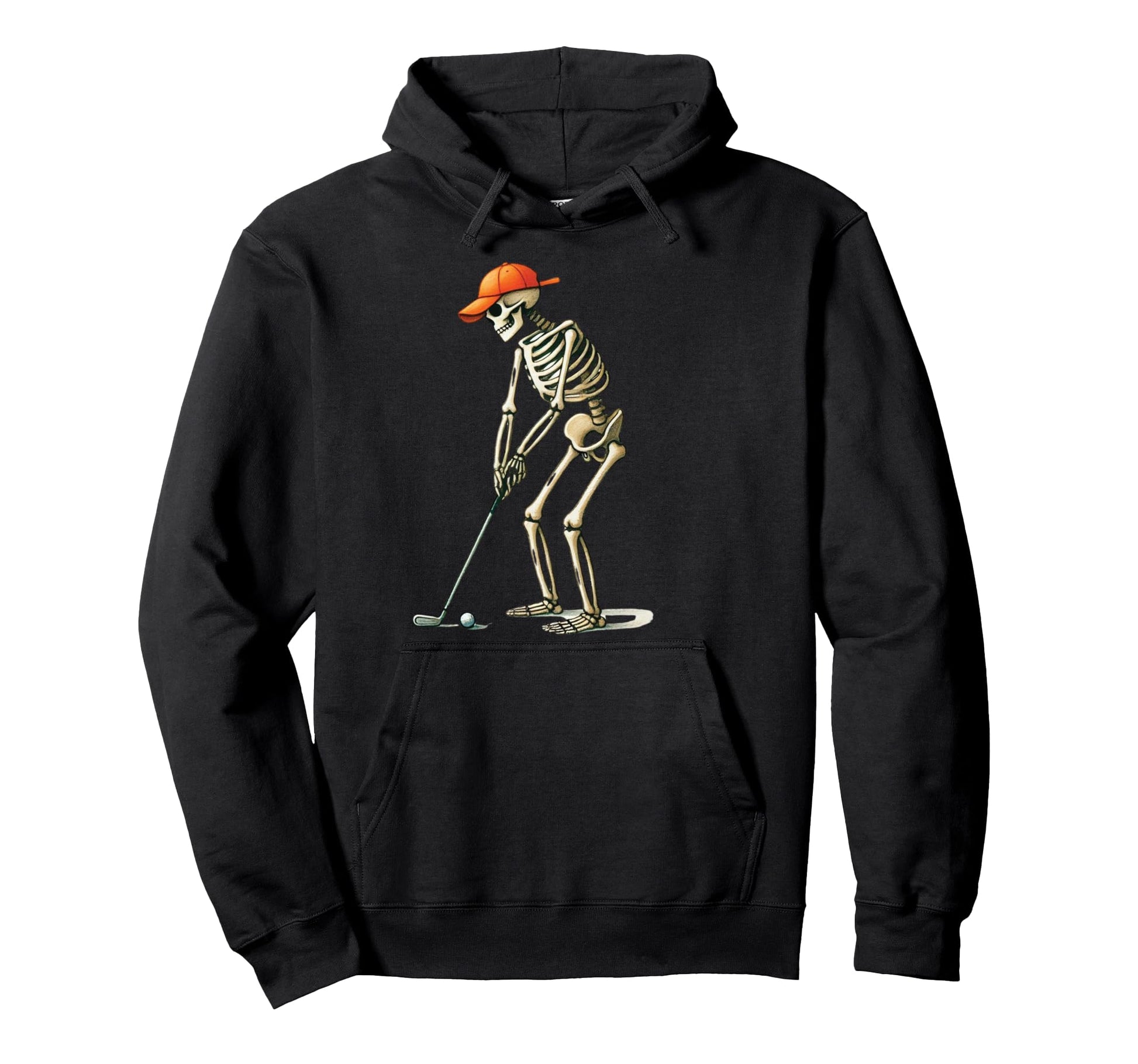Skeleton Golf Halloween Golfer Golf Hoodie - Novelty Apparel Men Women - T-Shirt, Sweatshirt, Hoodie