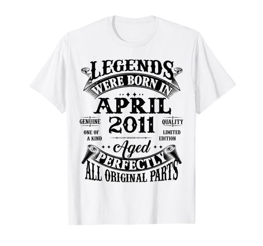 15Th Birthday Gift Legend Born April T-Shirt - Minimalist Print Unisex - T-Shirt, Sweatshirt, Hoodie