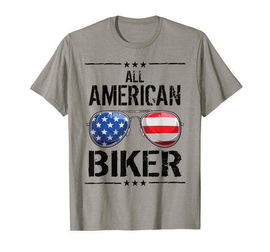 All American Biker 4Th July T-Shirt - Aesthetic Graphic Men Women - T-Shirt, Sweatshirt, Hoodie