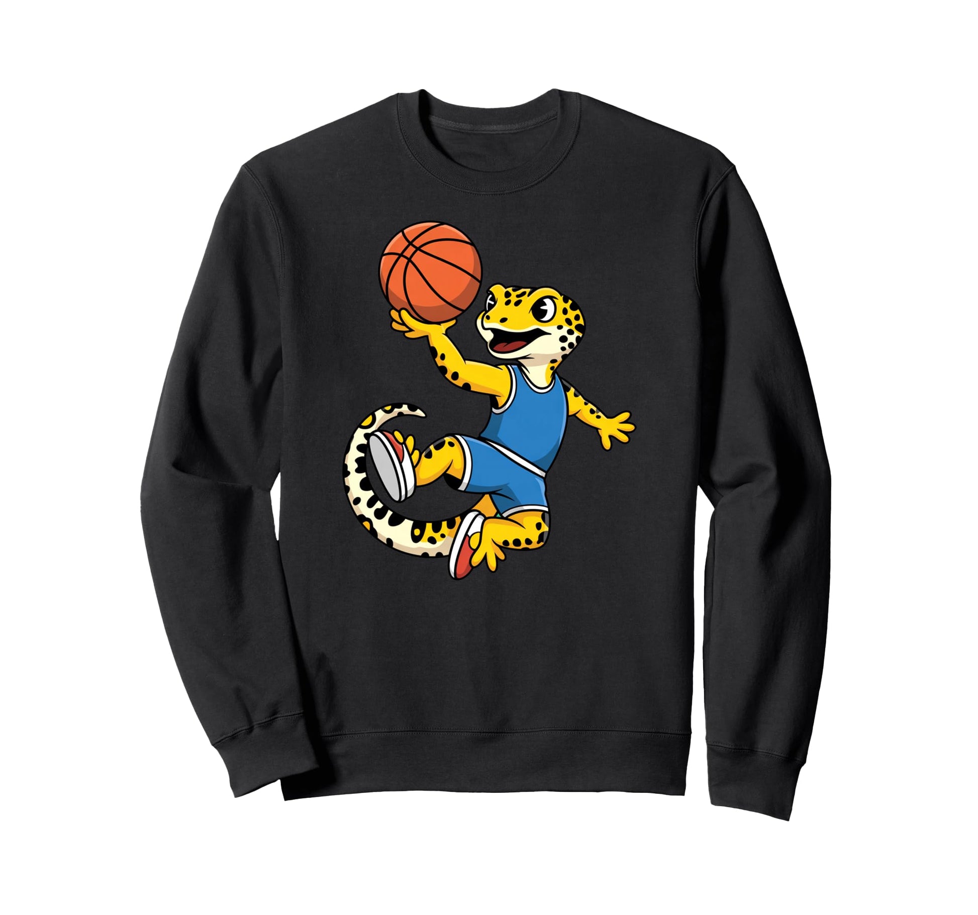 Leopard Gecko Playing Sports Sweatshirt - Streetwear Style for Adults - T-Shirt, Sweatshirt, Hoodie