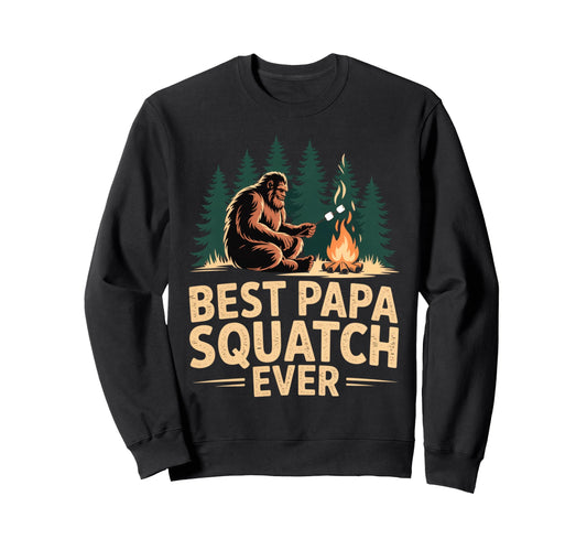 Bigfoot Dad Camper Squad Best Papa Sweatshirt - Unique Graphic Men Women - T-Shirt, Sweatshirt, Hoodie