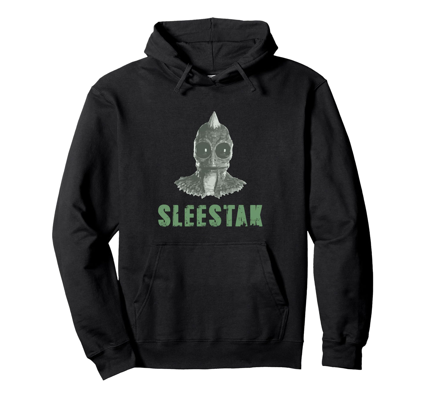 Sleestak Distressed Stylized Hoodie - Novelty Apparel Unisex - T-Shirt, Sweatshirt, Hoodie