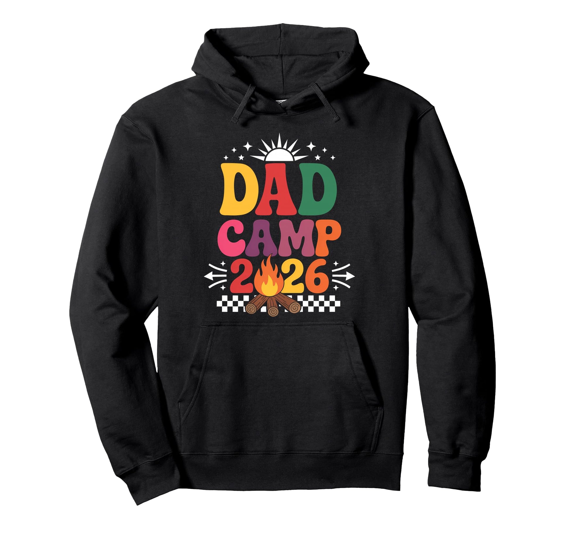 Dad Camp 2026 Family Vacation Summer Camping Hoodie - Graphic Print Unisex - T-Shirt, Sweatshirt, Hoodie
