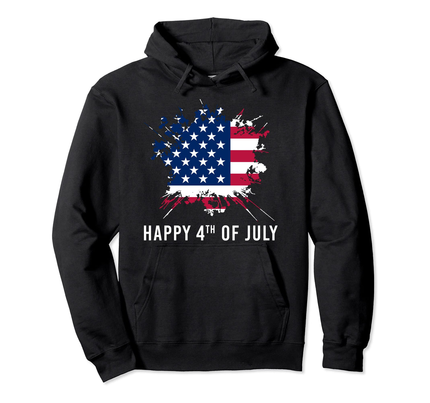 American Flag Happy 4Th July Hoodie - Unique Graphic Men Women - T-Shirt, Sweatshirt, Hoodie