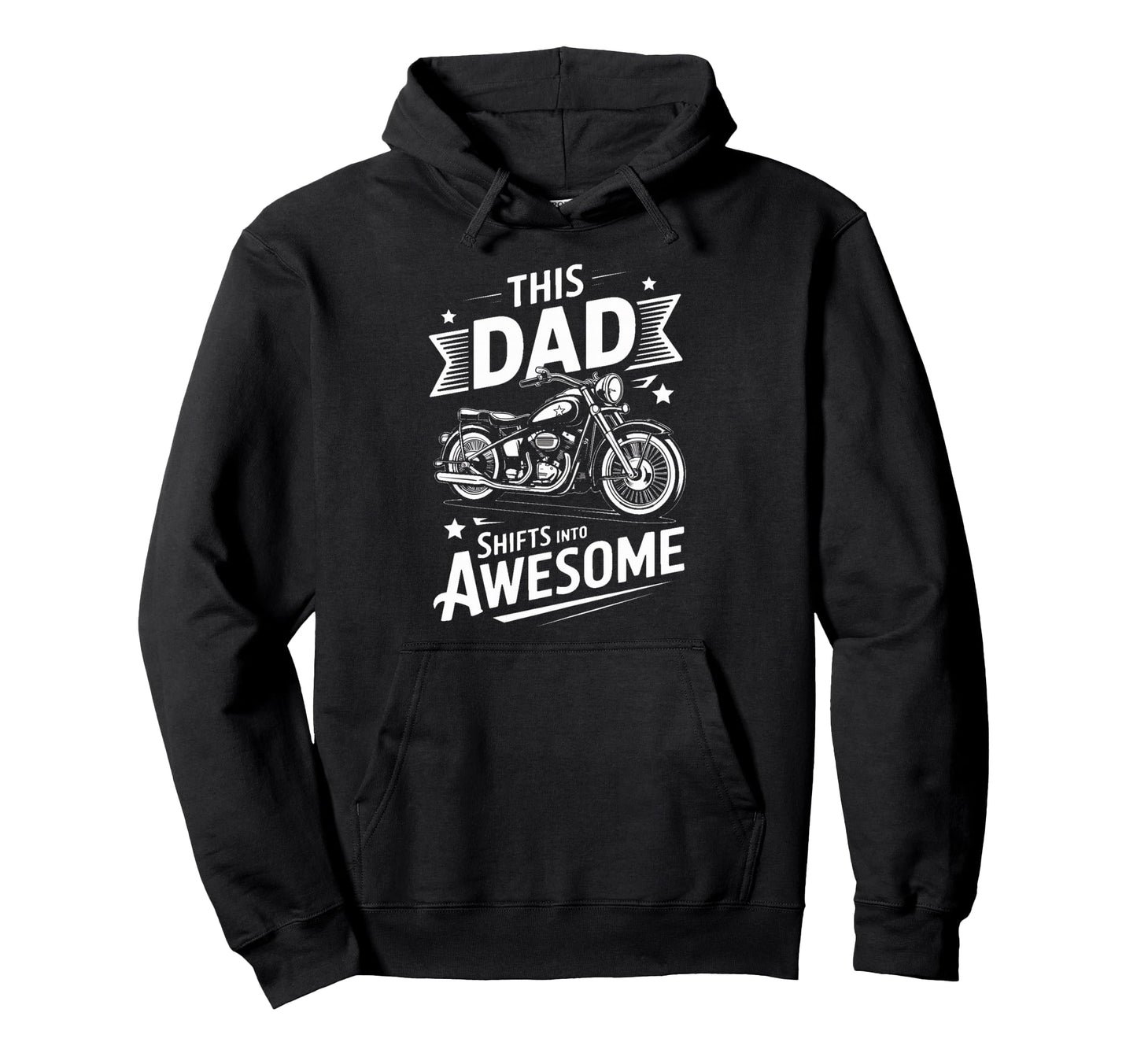 This Dad Shifts Into Awesome Biker Dad Hoodie - Aesthetic Graphic Unisex - T-Shirt, Sweatshirt, Hoodie