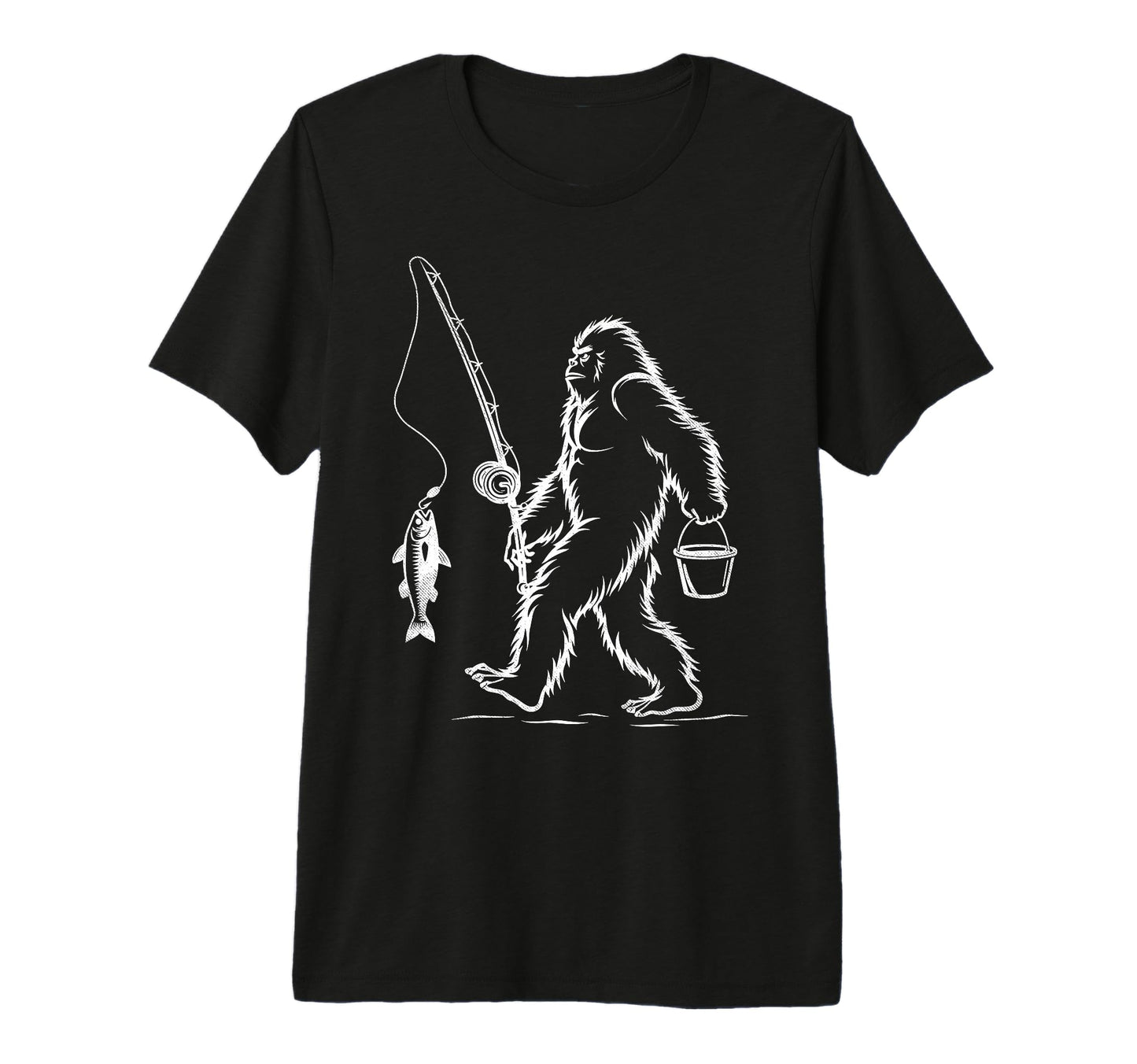 Bassquatch Sasquatch Fisher Bass T-Shirt - Graphic Print for Adults - T-Shirt, Sweatshirt, Hoodie