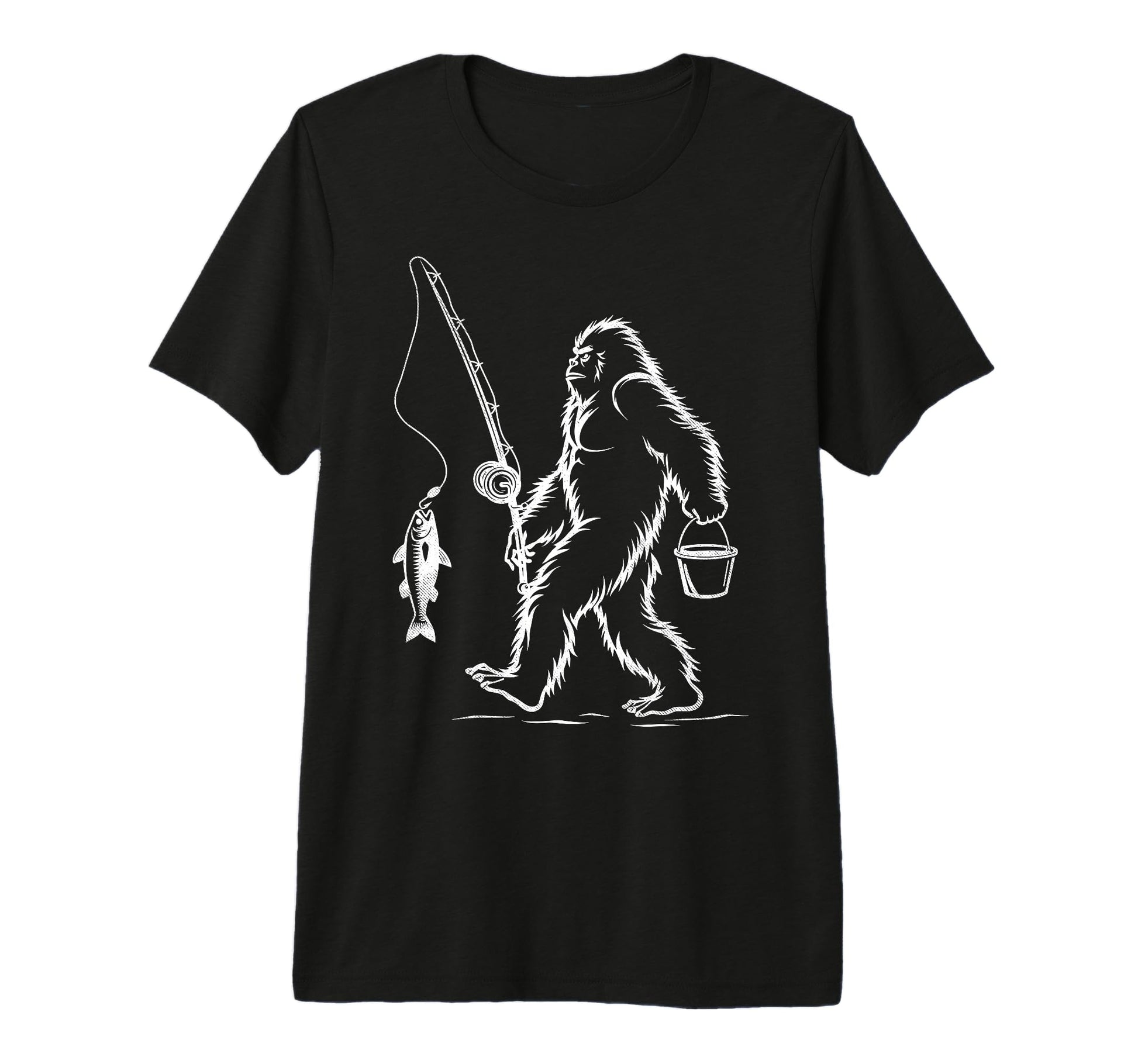 Bassquatch Sasquatch Fisher Bass T-Shirt - Graphic Print for Adults - T-Shirt, Sweatshirt, Hoodie
