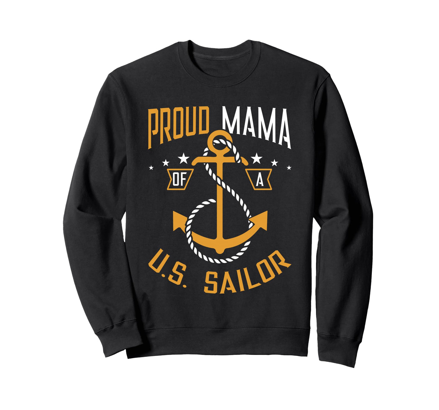 Proud Mama Us Sailor Anchor Nautical Sweatshirt - Graphic Print for Adults - T-Shirt, Sweatshirt, Hoodie