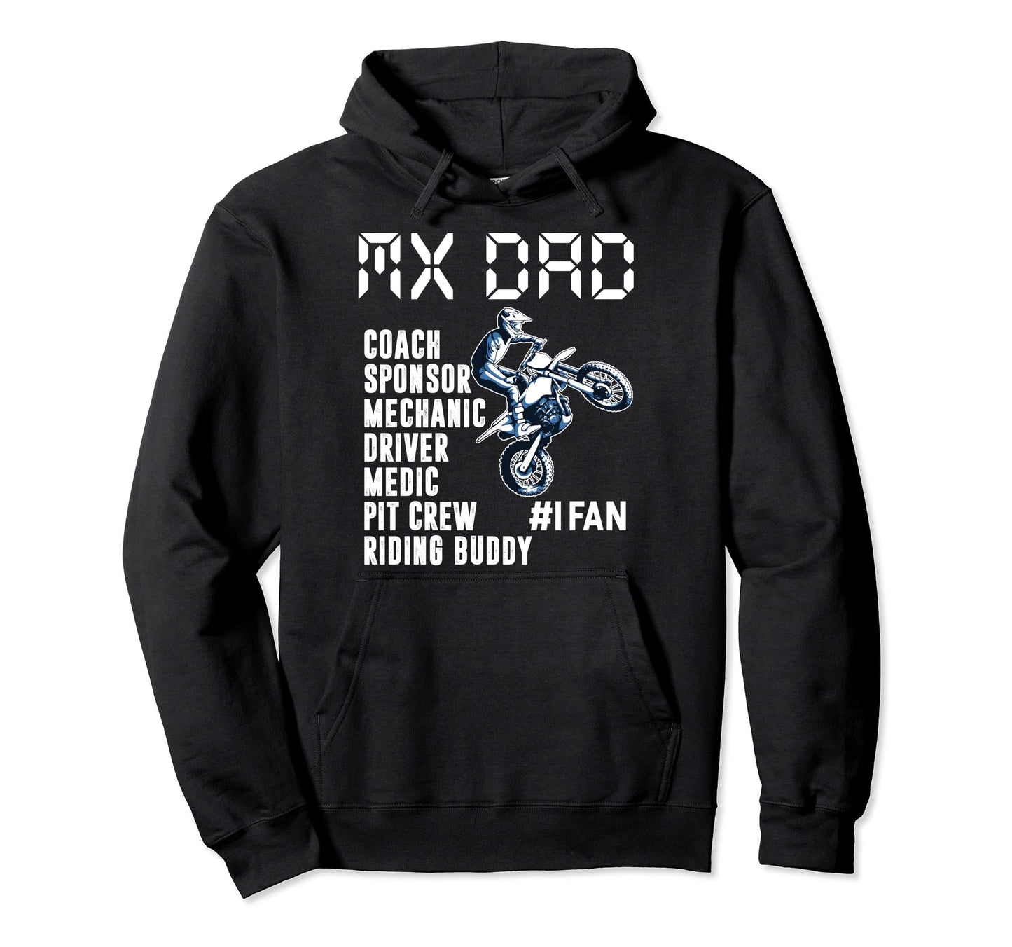 Mx Dad Dirt Bike Rider Race Biker Offroad Hoodie - Graphic Print Unisex - T-Shirt, Sweatshirt, Hoodie
