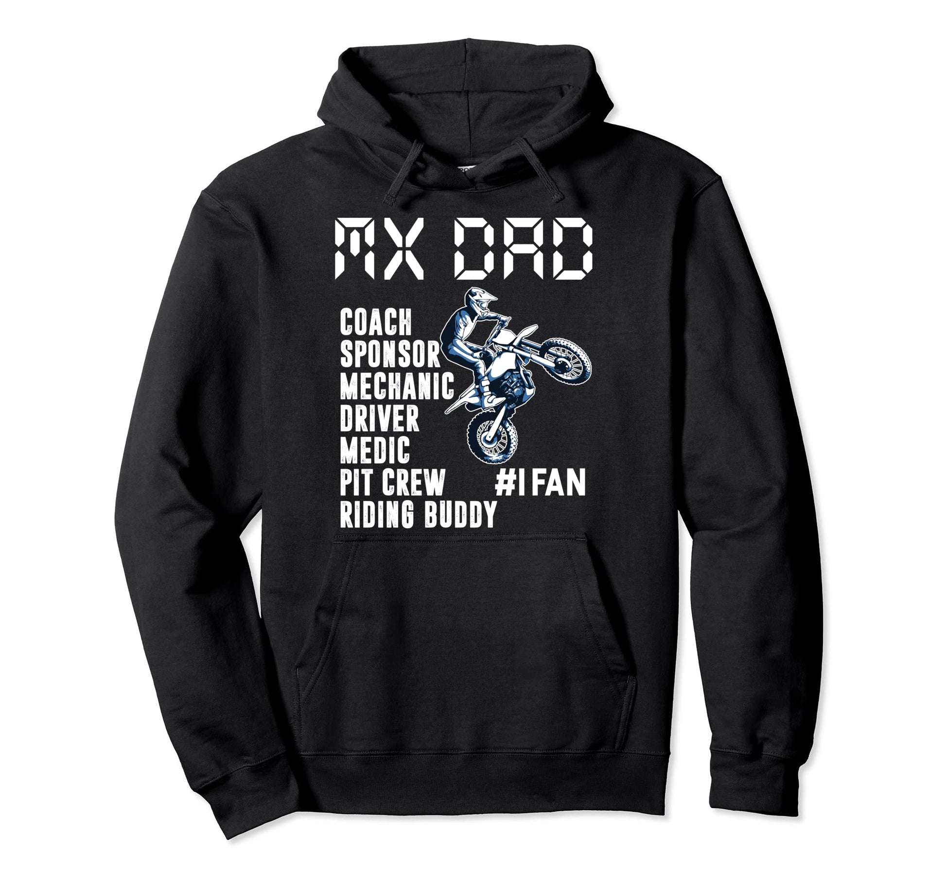 Mx Dad Dirt Bike Rider Race Biker Offroad Hoodie - Graphic Print Unisex - T-Shirt, Sweatshirt, Hoodie
