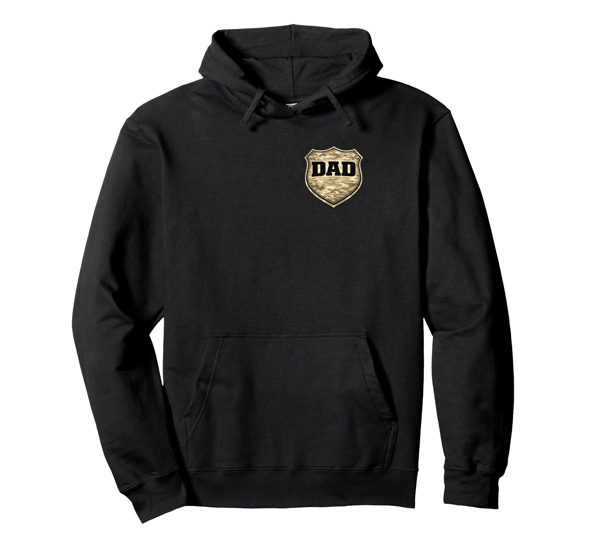 Military Shield Dad Pocket Who Serve Hoodie - Fun Novelty Design Unisex - T-Shirt, Sweatshirt, Hoodie