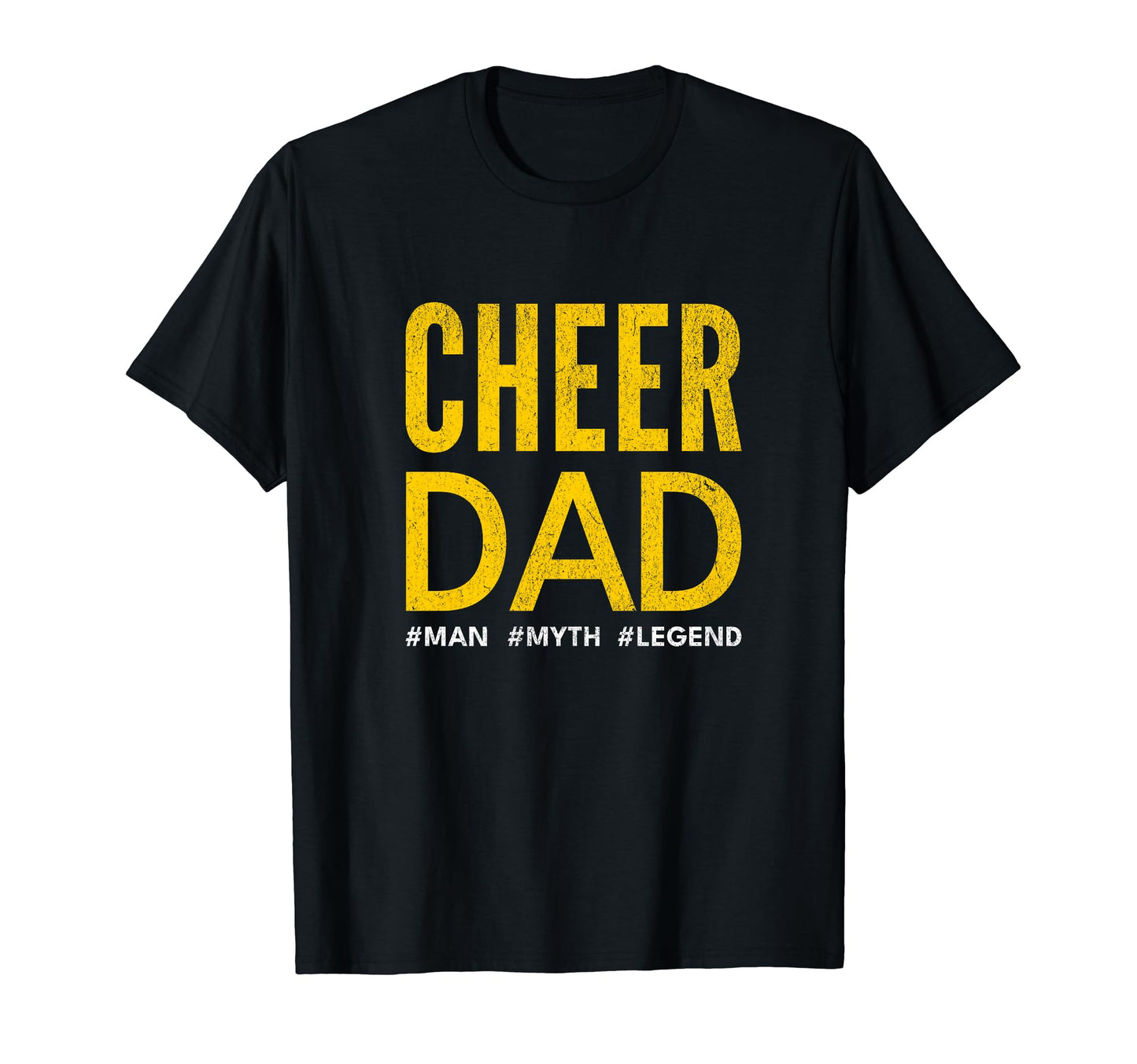 Cheer Dad Yellow Cheerleading T-Shirt - Casual Everyday Wear Men Women - T-Shirt, Sweatshirt, Hoodie