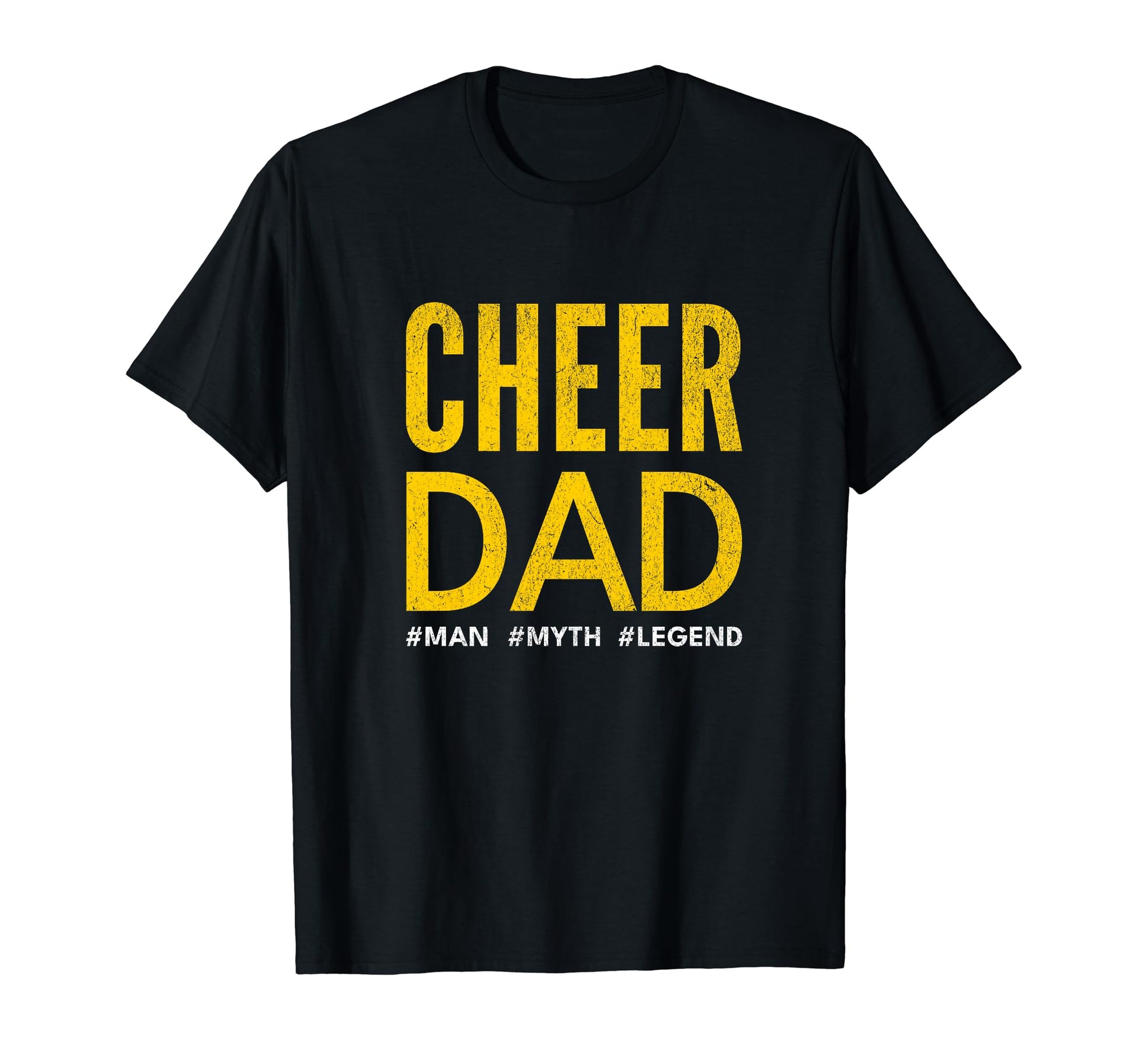 Cheer Dad Yellow Cheerleading T-Shirt - Casual Everyday Wear Men Women - T-Shirt, Sweatshirt, Hoodie
