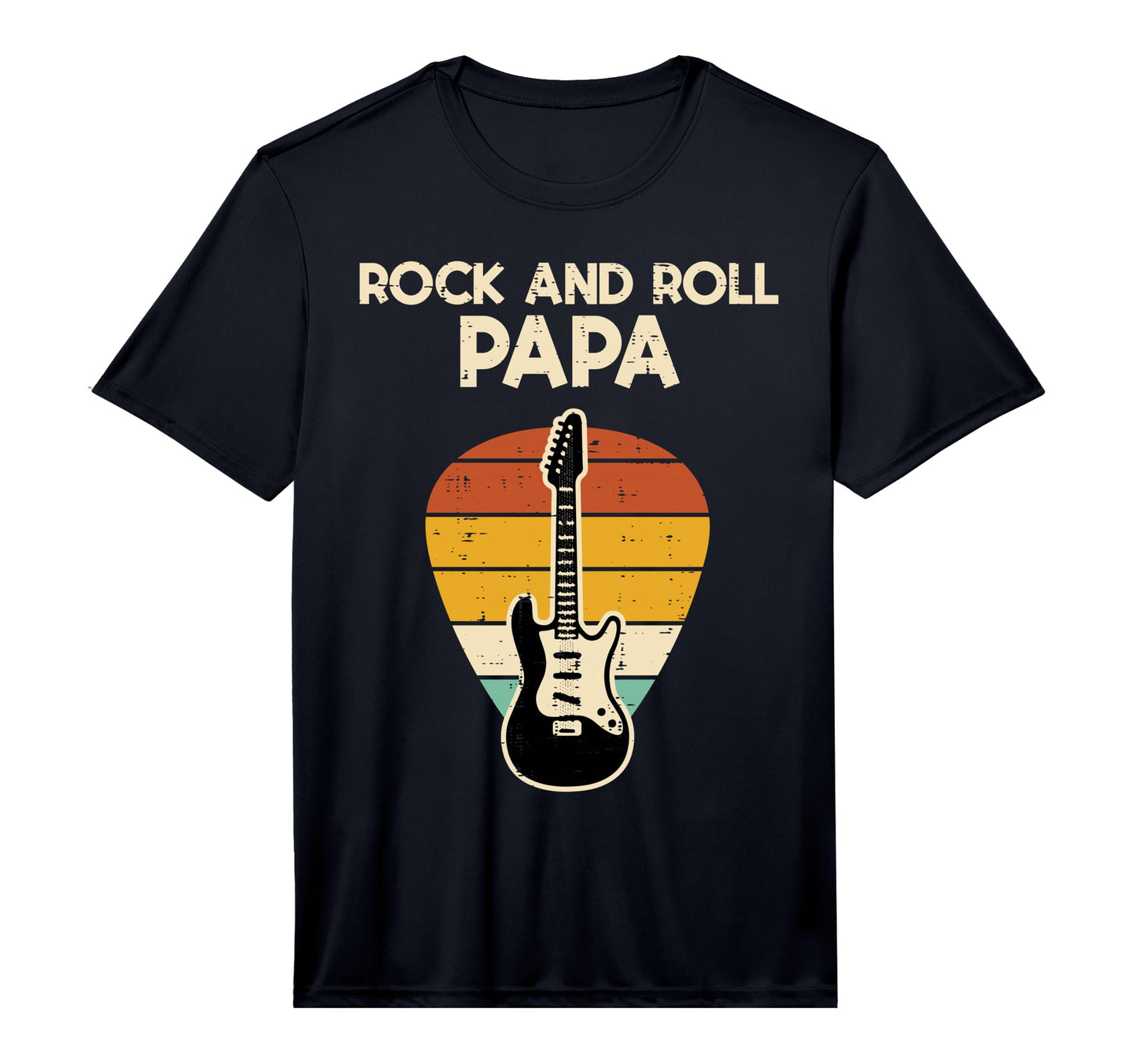 Mens Rock And Roll Papa Guitar Sunset T-Shirt - Fun Novelty Design Unisex - T-Shirt, Sweatshirt, Hoodie