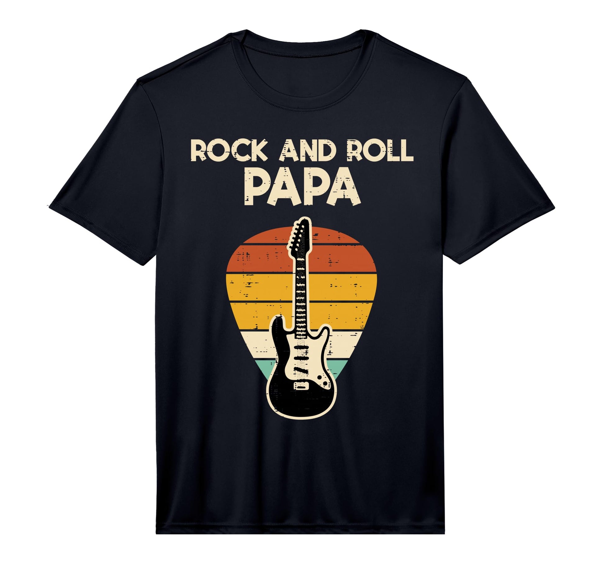 Mens Rock And Roll Papa Guitar Sunset T-Shirt - Fun Novelty Design Unisex - T-Shirt, Sweatshirt, Hoodie