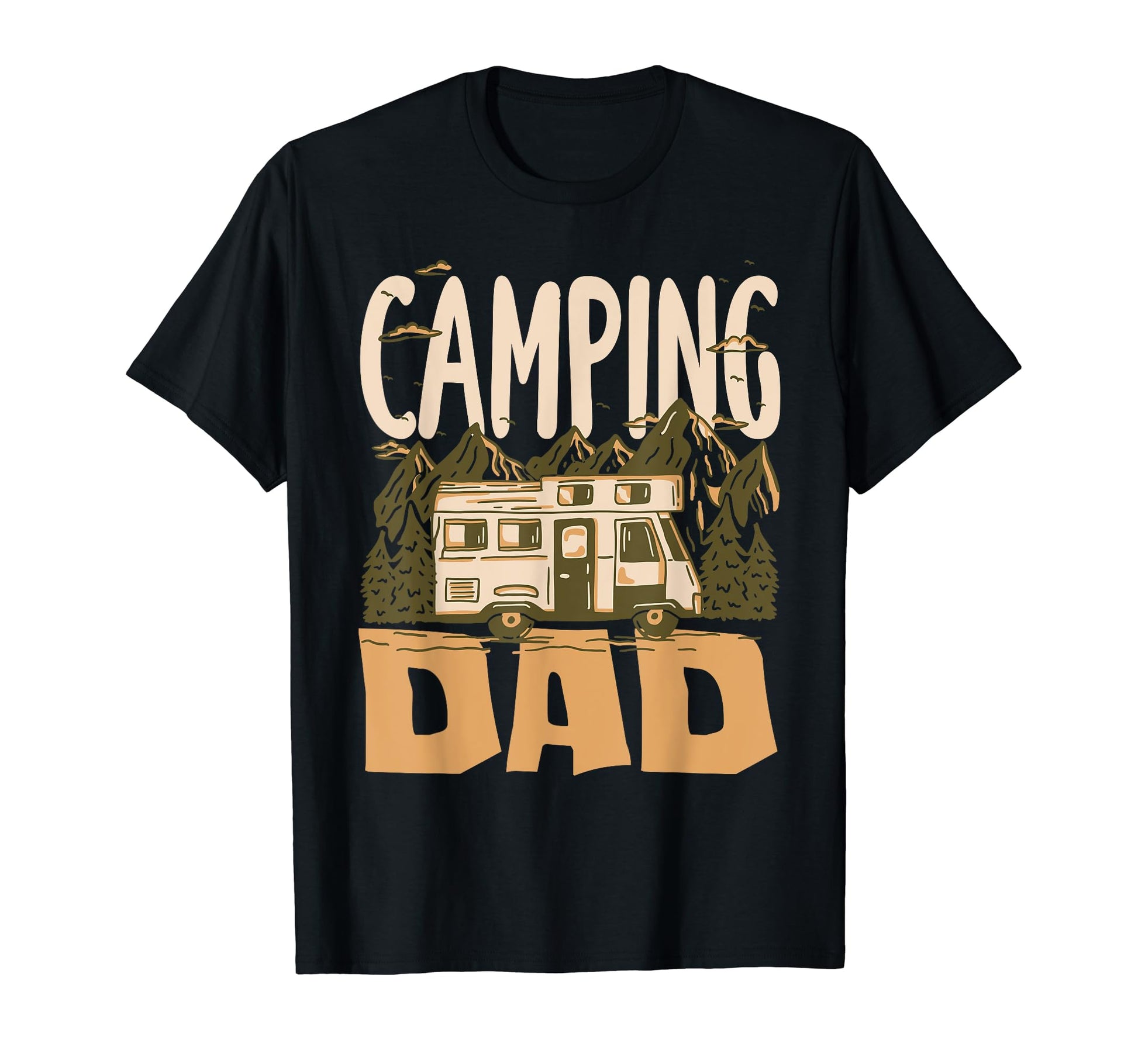 Camping Dad 5Th Wheel Camper Rv Vacation T-Shirt - Custom Art Print Unisex - T-Shirt, Sweatshirt, Hoodie