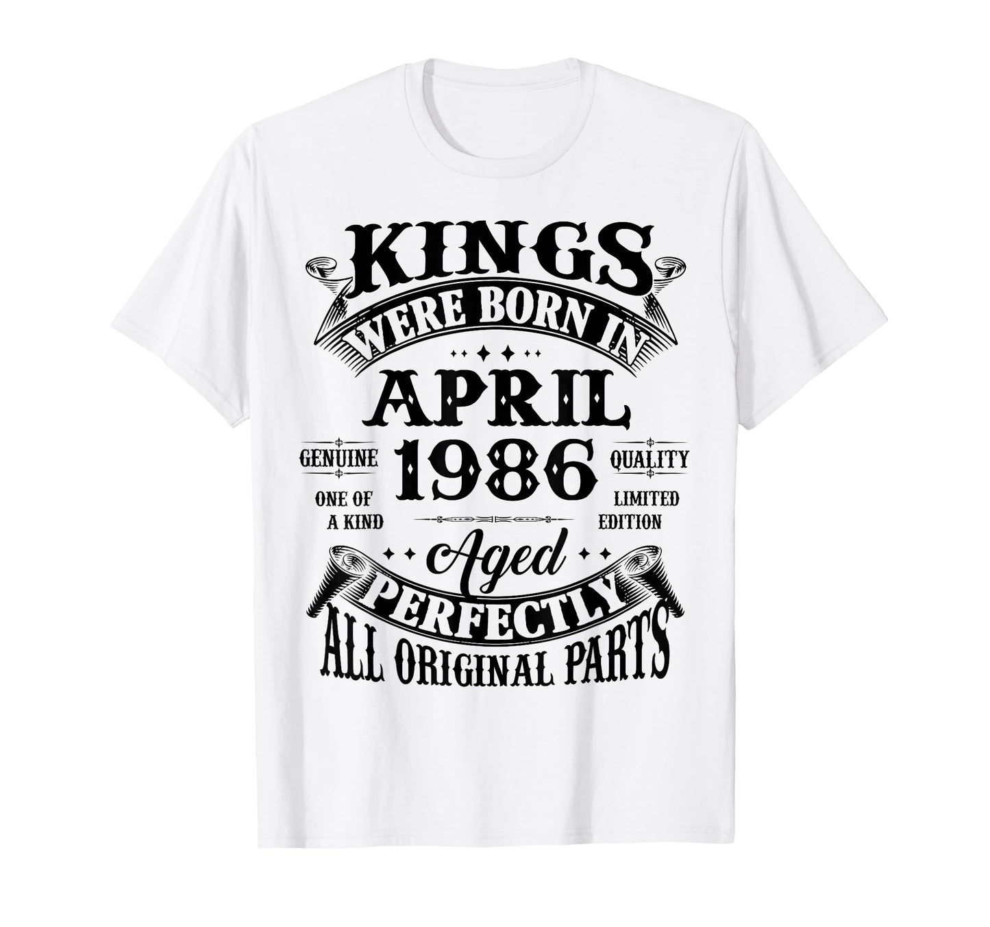 40Th Birthday Gift Kings Born April T-Shirt - Aesthetic Graphic Men Women - T-Shirt, Sweatshirt, Hoodie