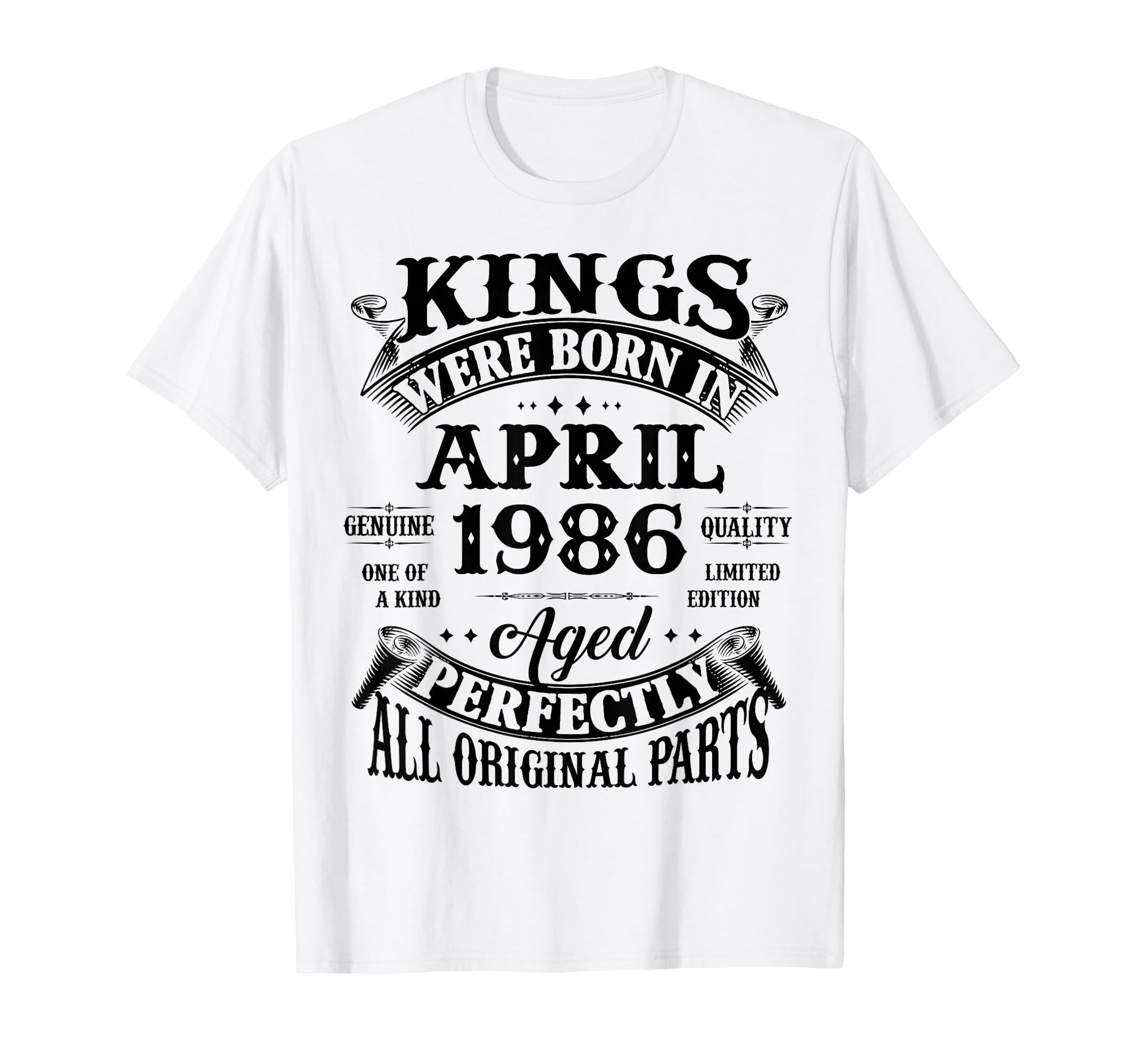 40Th Birthday Gift Kings Born April T-Shirt - Aesthetic Graphic Men Women - T-Shirt, Sweatshirt, Hoodie