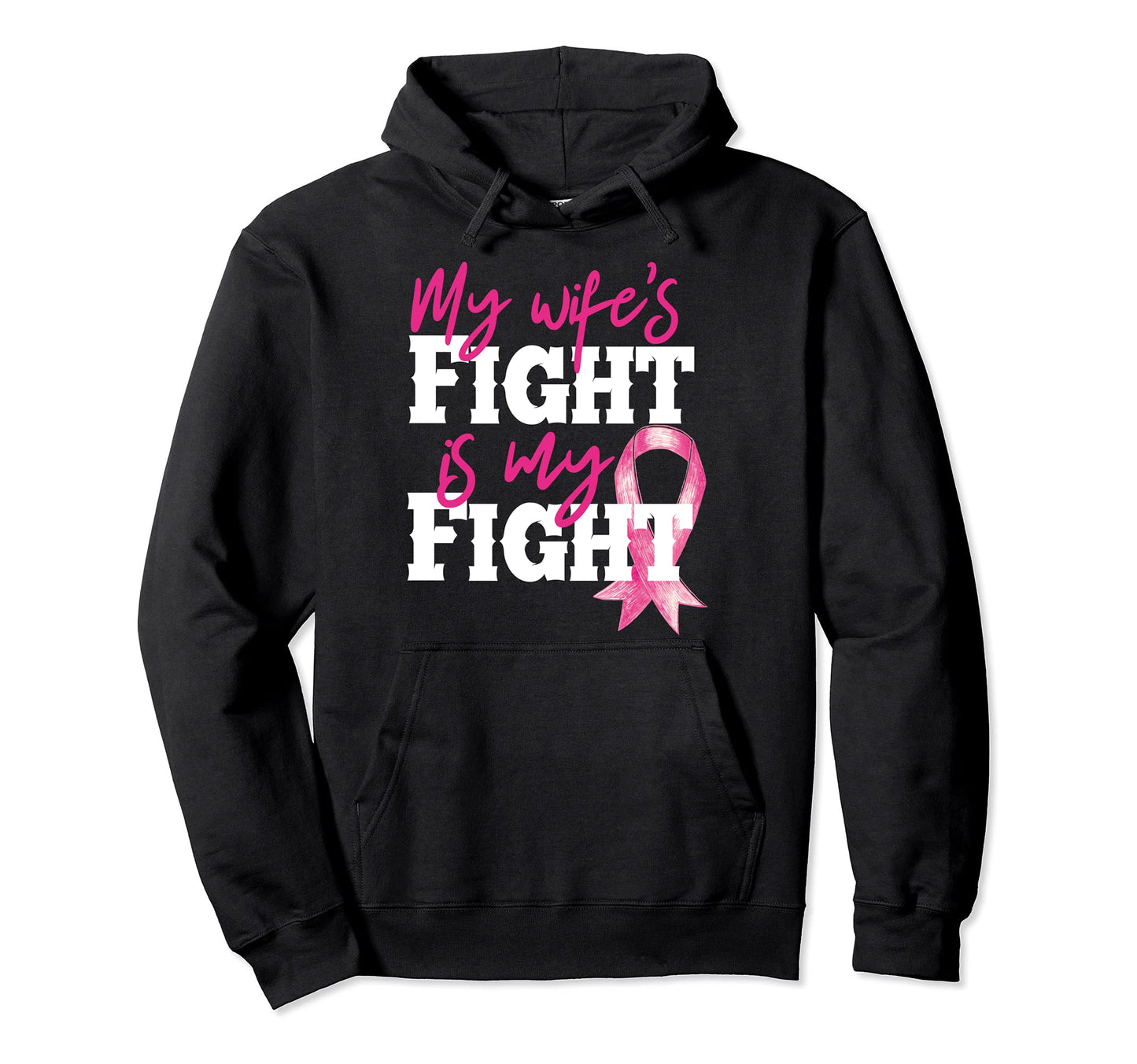 Breast Cancer Awareness Husbands Hoodie - Fun Novelty Design for Adults - T-Shirt, Sweatshirt, Hoodie
