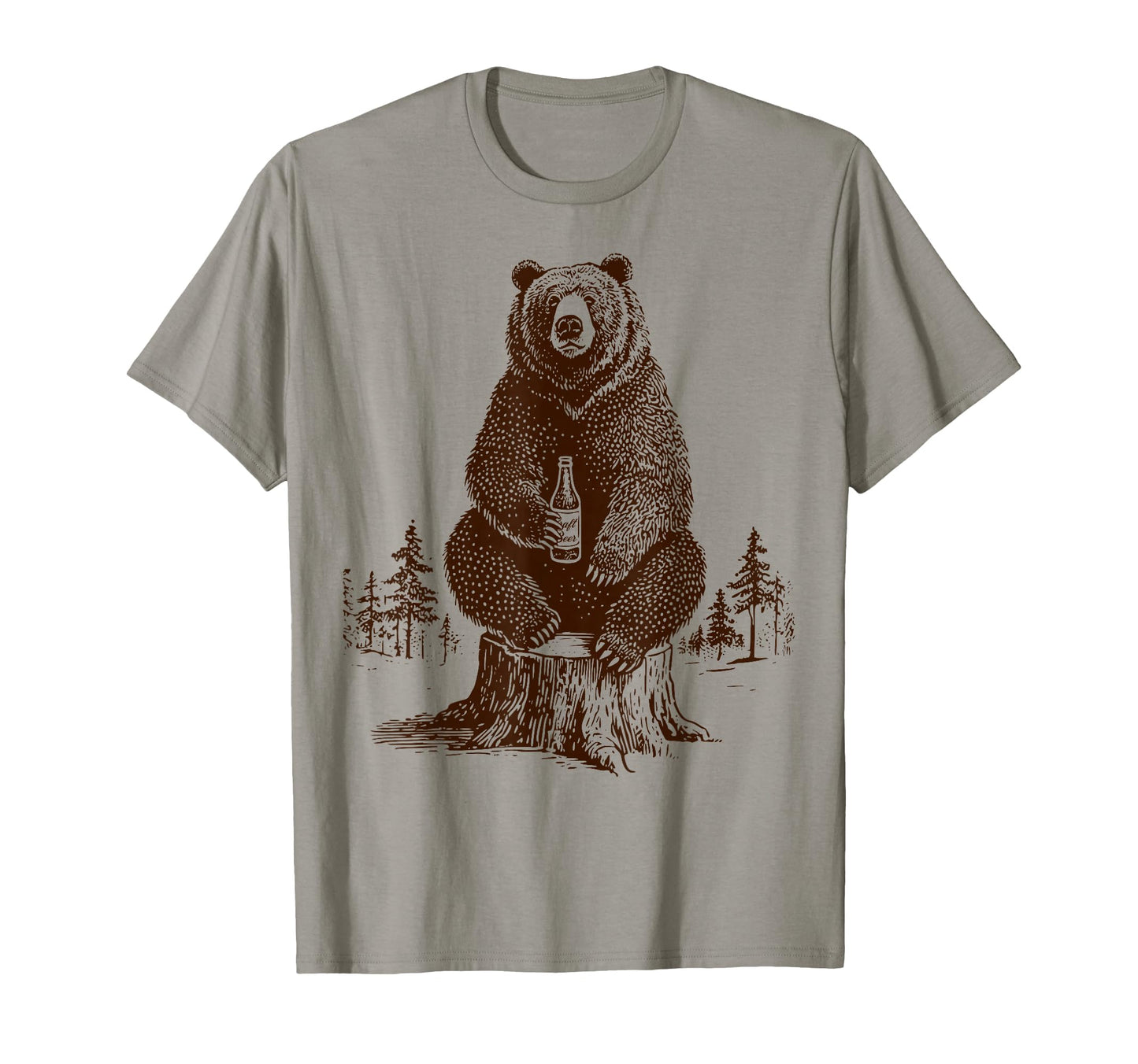Chill Bear Beer Funny Camping Dad T-Shirt - Aesthetic Graphic for Adults - T-Shirt, Sweatshirt, Hoodie