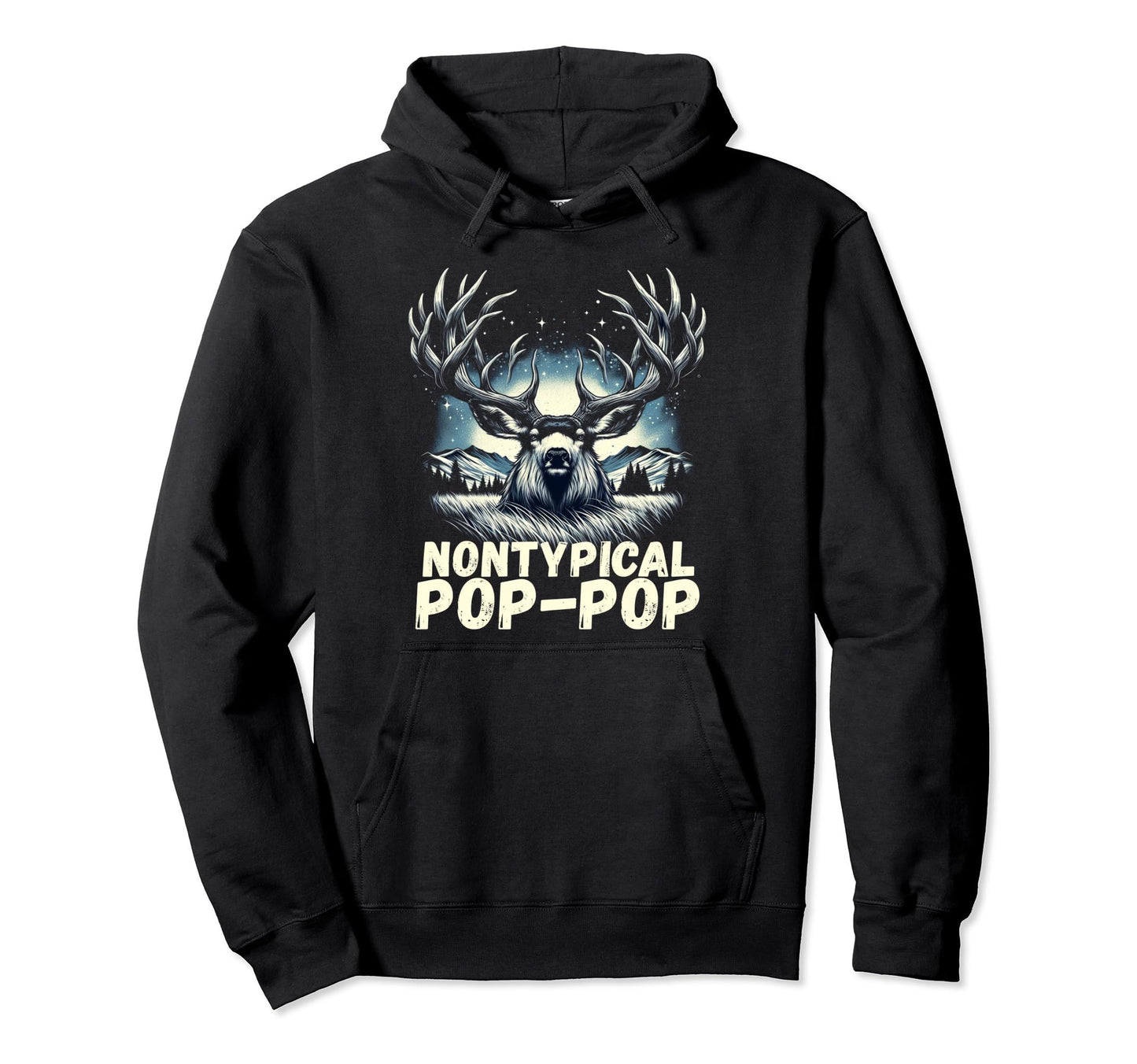 Fathers Day Mens Mule Deer Hunting Hoodie - Custom Art Print Men Women - T-Shirt, Sweatshirt, Hoodie