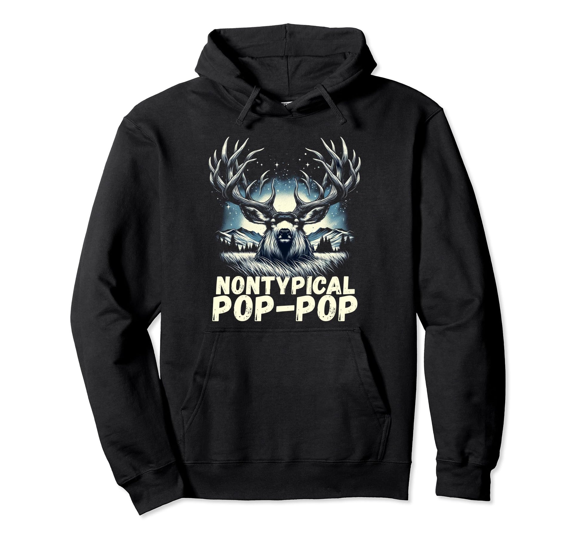 Fathers Day Mens Mule Deer Hunting Hoodie - Custom Art Print Men Women - T-Shirt, Sweatshirt, Hoodie