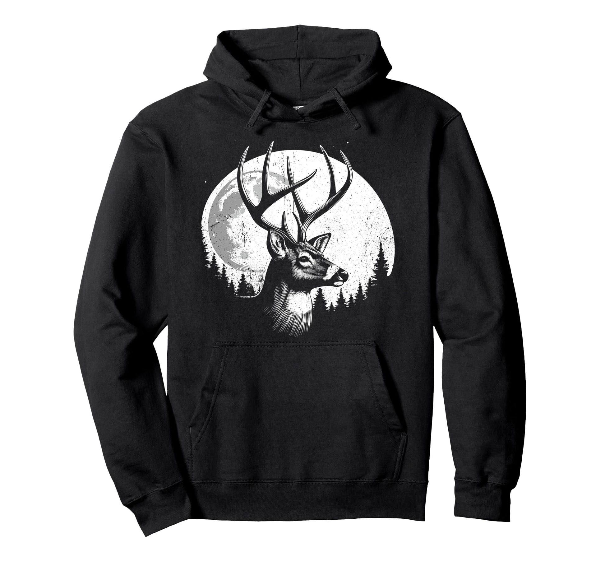 Whitetail Deer Antler Rack Hunting Dad Hoodie - Custom Art Print Men Women - T-Shirt, Sweatshirt, Hoodie