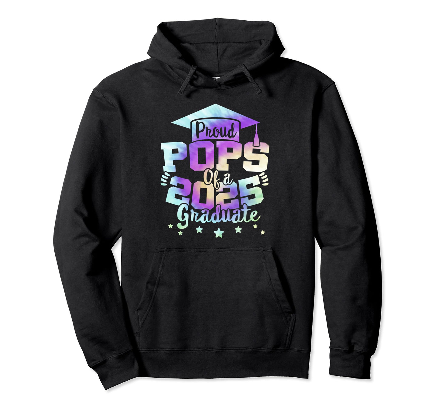 Pops 2025 Graduate Tie Dye Class Hoodie - Fun Novelty Design Men Women - T-Shirt, Sweatshirt, Hoodie