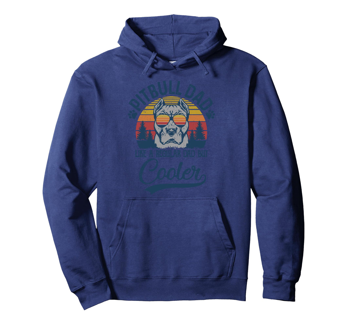 Pitbull Dad Like Regular Dad But Hoodie - Aesthetic Graphic Men Women - T-Shirt, Sweatshirt, Hoodie
