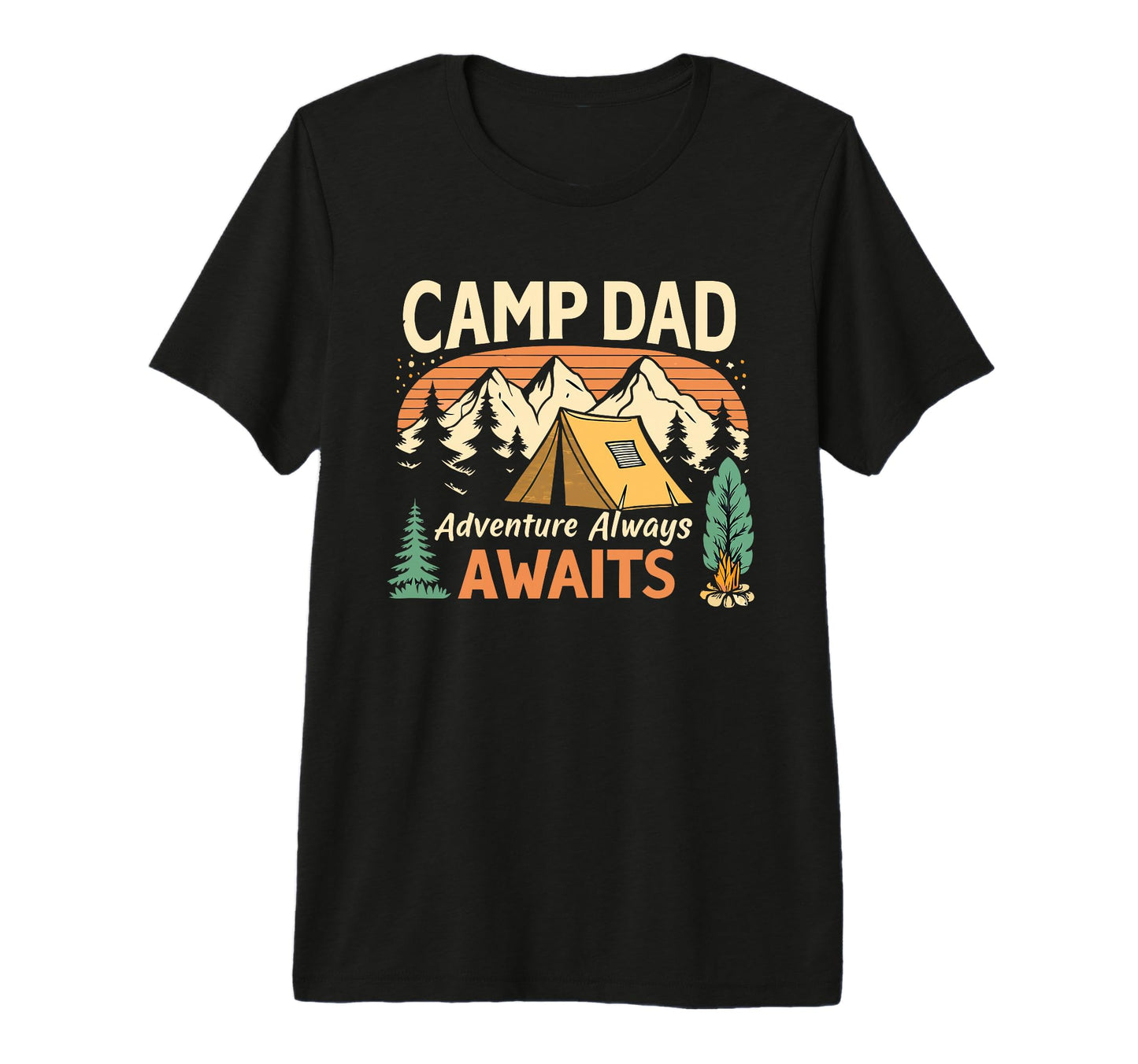 Mens Camp Dad Fathers Day Camping T-Shirt - Casual Everyday Wear Unisex - T-Shirt, Sweatshirt, Hoodie