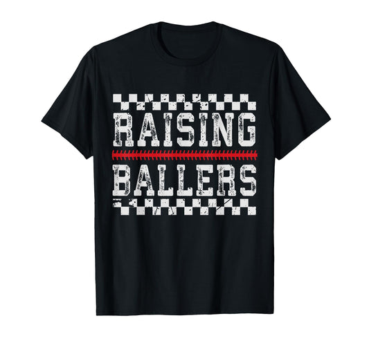 Baseball Player Raising Ballers Game Day T-Shirt - Unique Graphic Unisex - T-Shirt, Sweatshirt, Hoodie