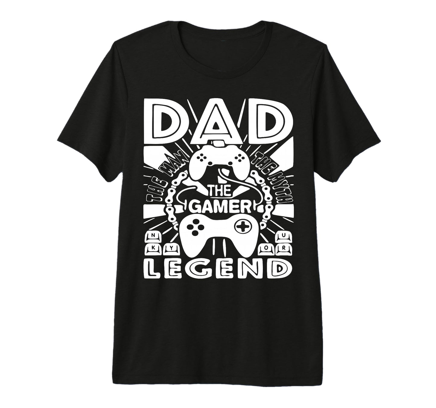 Funny Dad Myth Legend Gamer Video T-Shirt - Fun Novelty Design for Adults - T-Shirt, Sweatshirt, Hoodie