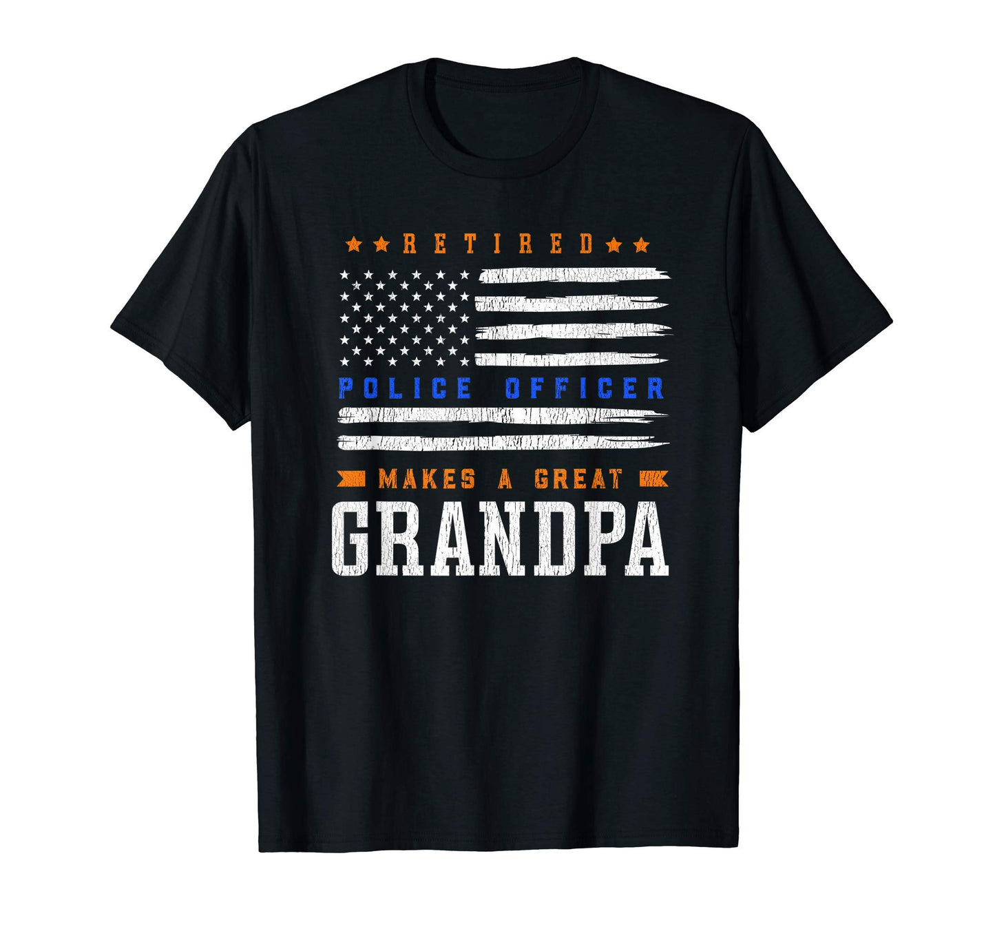 Retired Police Officer Grandpa T-Shirt - Custom Art Print for Adults - T-Shirt, Sweatshirt, Hoodie