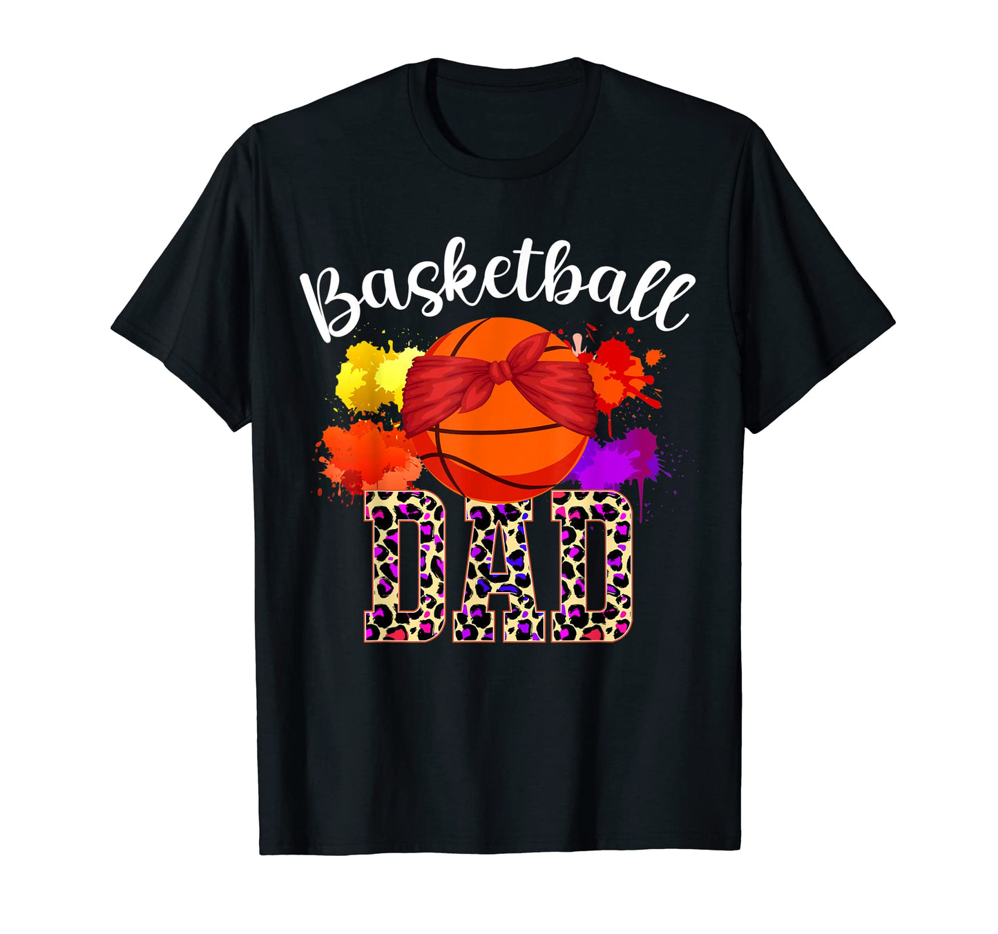 Leopard Basketball Tie Dye Dad Sport T-Shirt - Custom Art Print Men Women - T-Shirt, Sweatshirt, Hoodie
